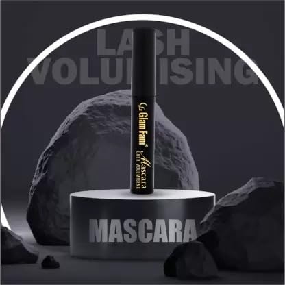 GLAMFAM Deep Black Waterproof Eyeliner & Mascara - Matte Liquid Concealer with Makeup Blender | Long-Lasting Smudge-Proof Eye Makeup for Day & Night Looks (Face Makeup Set)