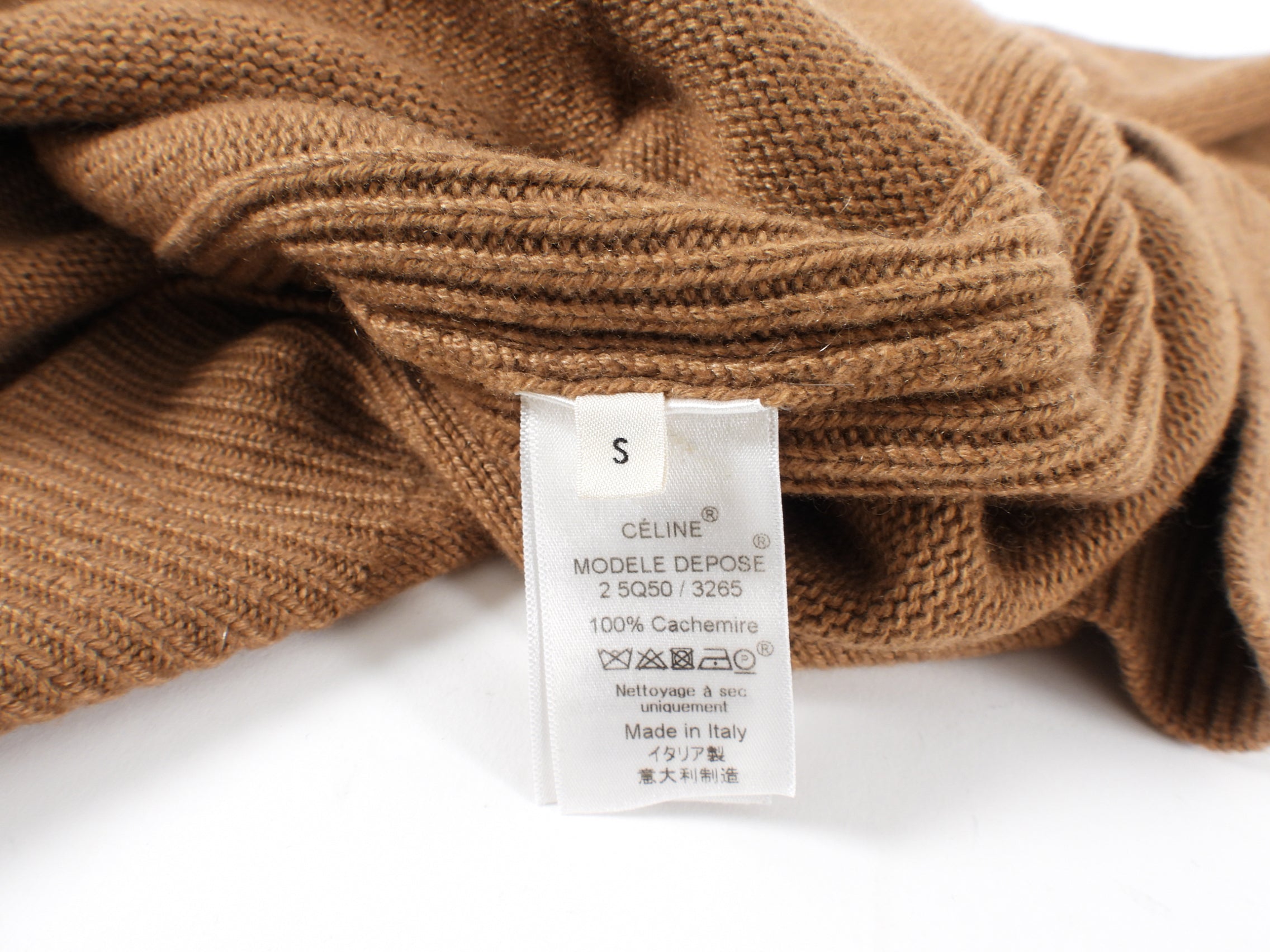 Celine Caramel Brown Cashmere Cardigan Sweater for Women - Soft & Warm Knit Pullover (Sizes S/M) - Perfect for Fall & Winter Fashion, Office Wear & Casual Outings