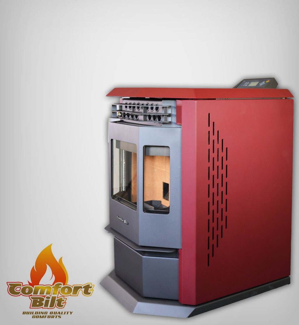 ComfortBilt HP22 Pellet Stove in Burgundy - High Efficiency Heating for Home & Cabin | Perfect for Winter Warmth & Energy Savings
