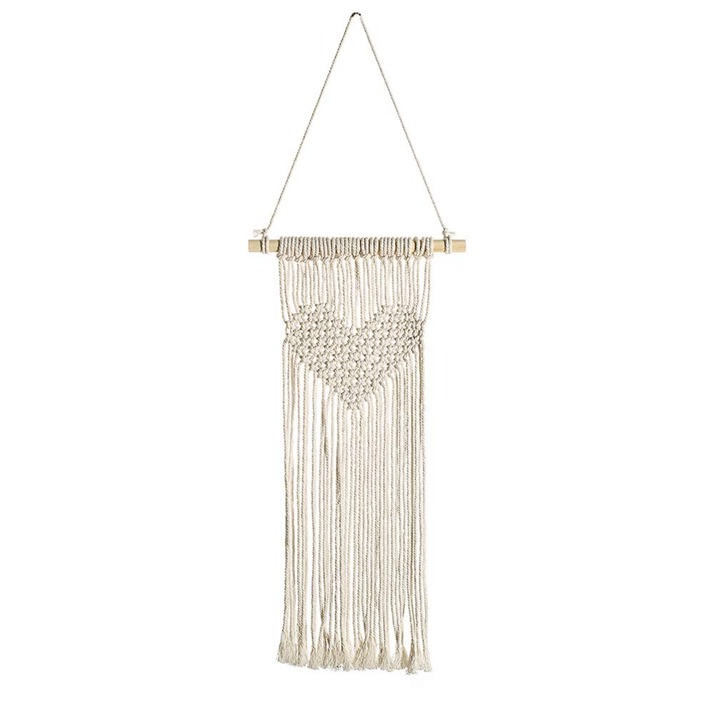 Handmade Macrame Wall Hanging - Boho Woven Tapestry for Wedding Decor, Nursery, Living Room & Bedroom Backdrop - Natural Cotton Fiber Bohemian Home Wall Art