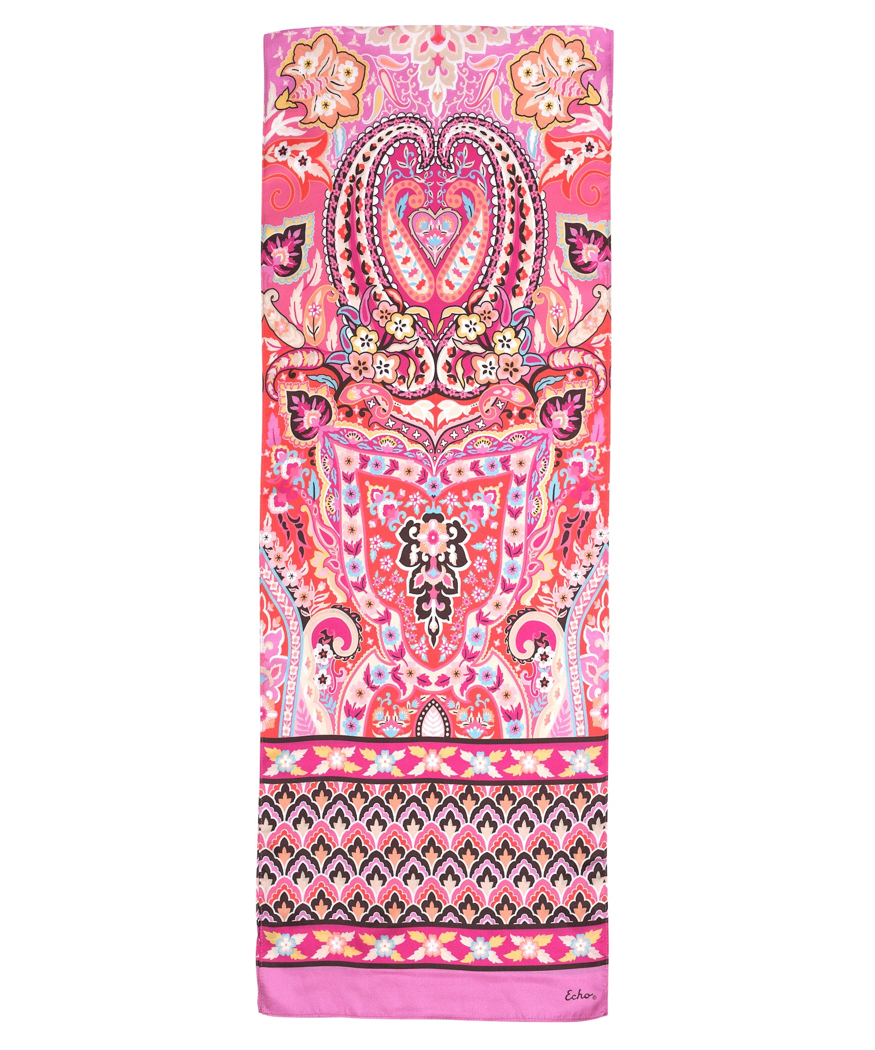 Stylish Mosaic Tile Paisley Silk Oblong Scarf - Elegant Fashion Accessory for Women, Perfect for Parties, Weddings & Special Occasions