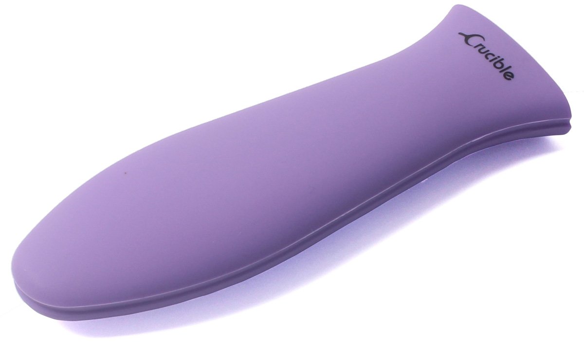 Heat-Resistant Silicone Handle Holders for Pots and Pans - Large Purple Kitchen Grips for Cooking, Baking, and Serving - Safe & Durable Oven Mitt Alternative
