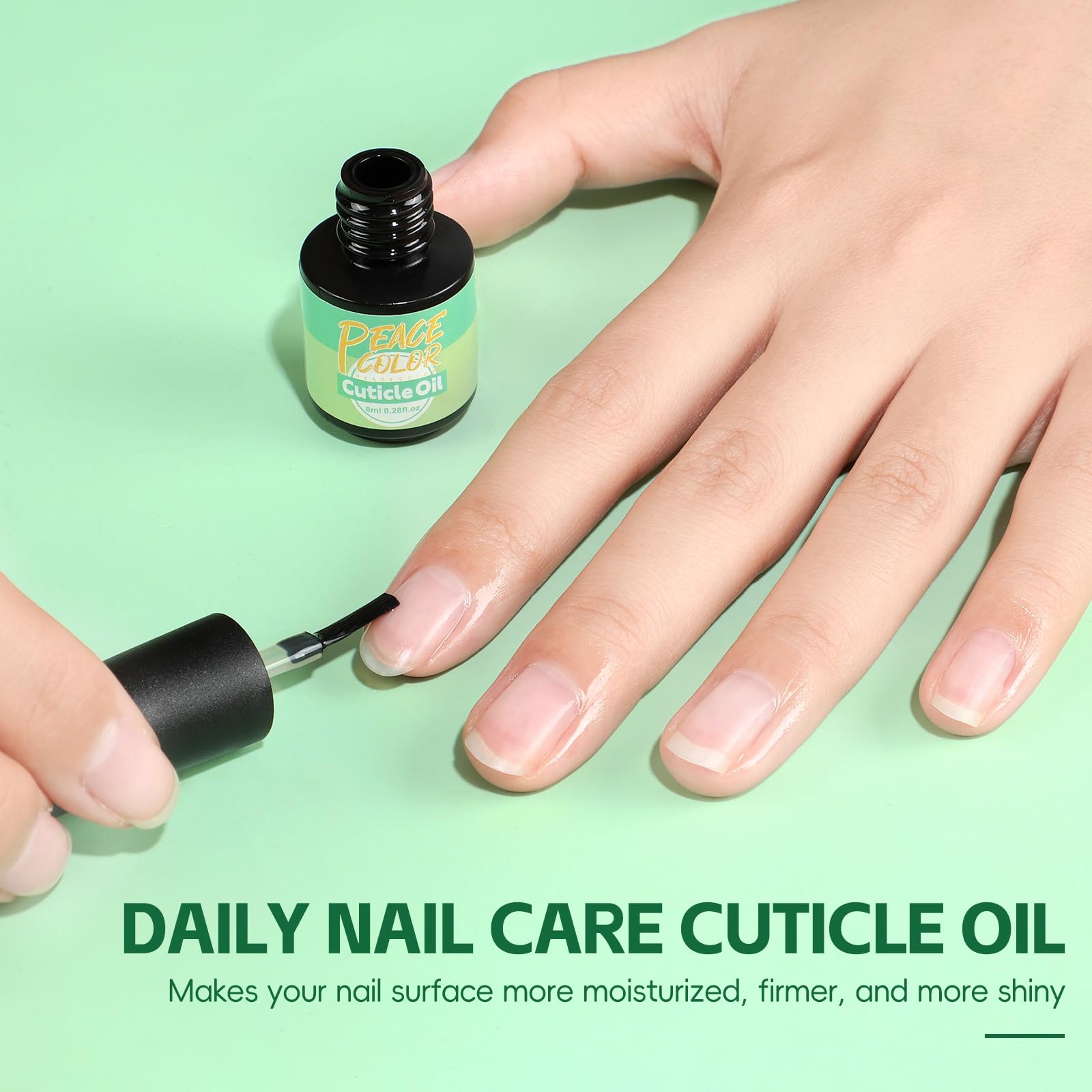 PEACECOLOR Nail Cuticle Oil - 10ml Moisturizing & Repairing Treatment for Gel Nails | Hydrates, Nourishes & Strengthens Nails | Perfect for Manicures, Pedicures & At-Home Nail Care