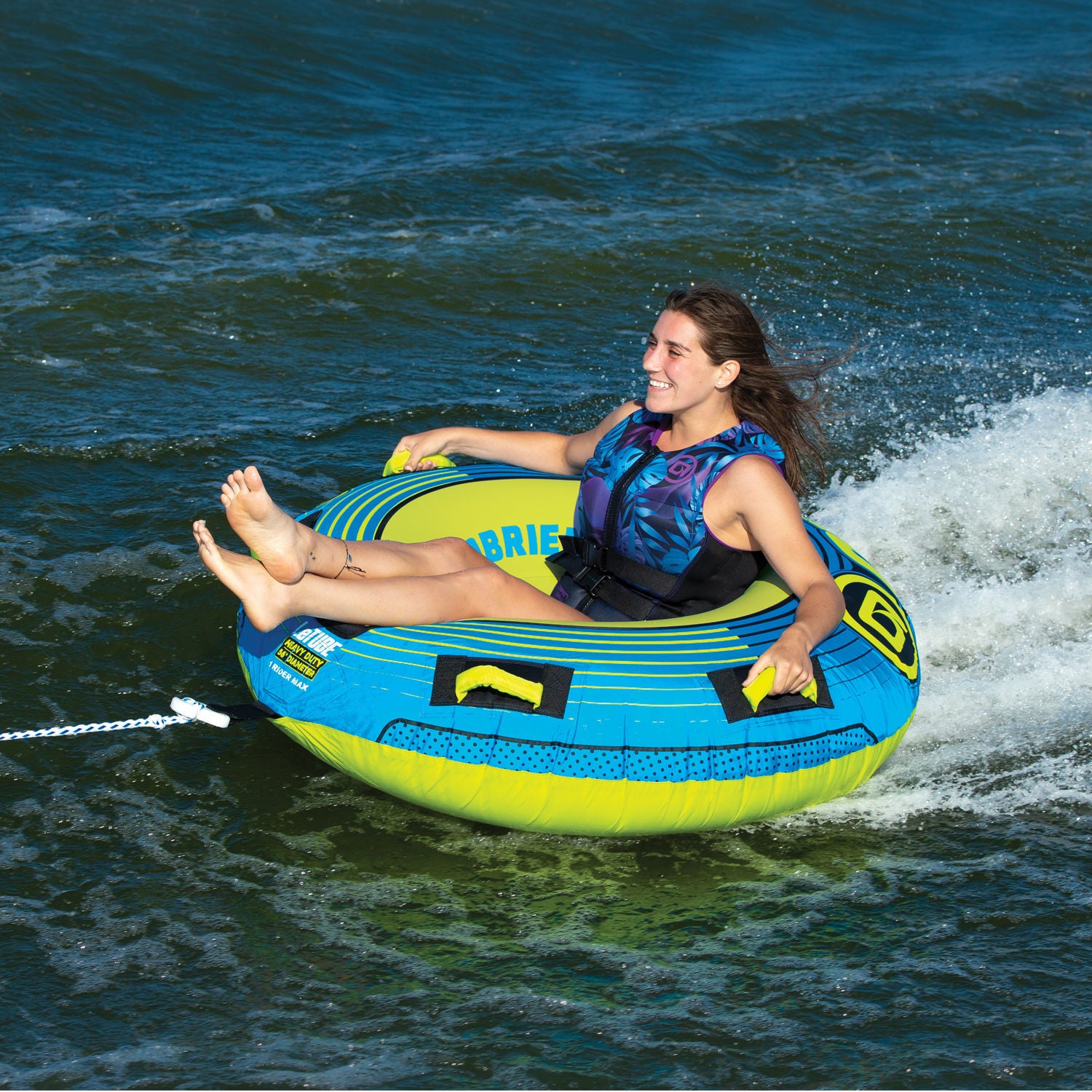 O'Brien LeTube Towable Tube for 1 Rider - High-Speed Water Sports Inflatable Tube for Lakes & Rivers - Perfect for Summer Fun & Family Outdoors