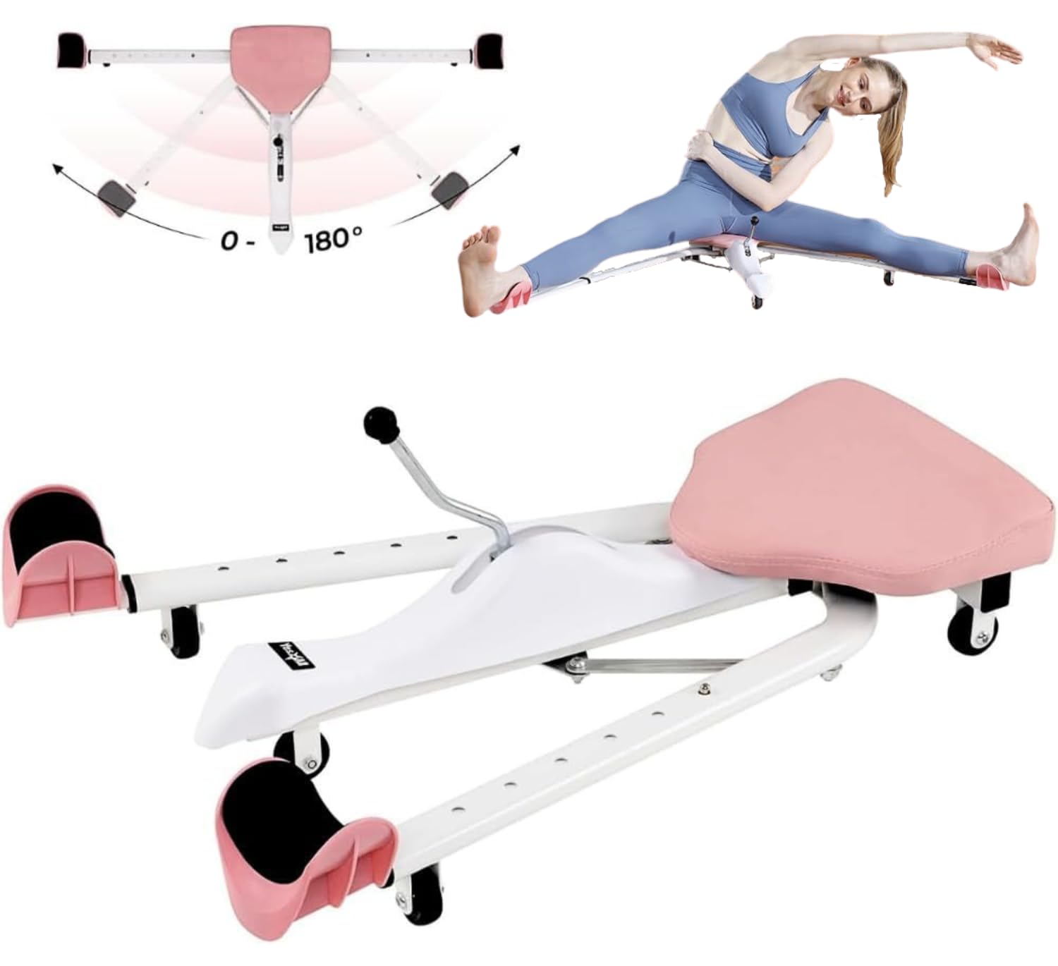 Yes4All Leg Stretcher Split Machine - Heavy Duty 330lbs Capacity Flexibility Trainer with Anti-Slip Rubber Grip for Home Gym, Yoga & Martial Arts Training