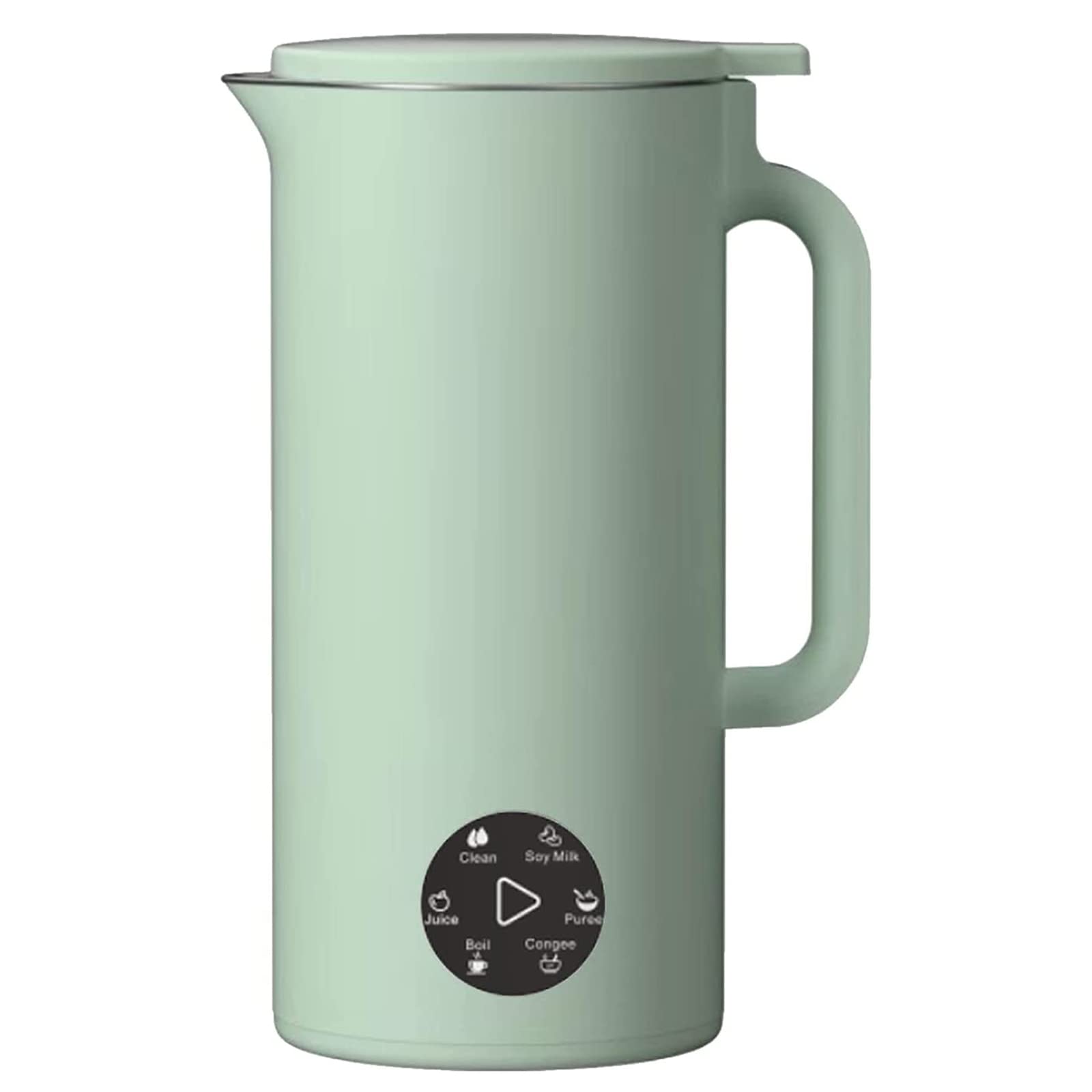 QINAIDI 350mL Personal Soymilk Maker & Juicer - Stainless Steel Multi-Function Blender for Soy Milk, Rice Cereal & Hot Water - Perfect for Small Kitchens, Dorms & Office Use (Green)