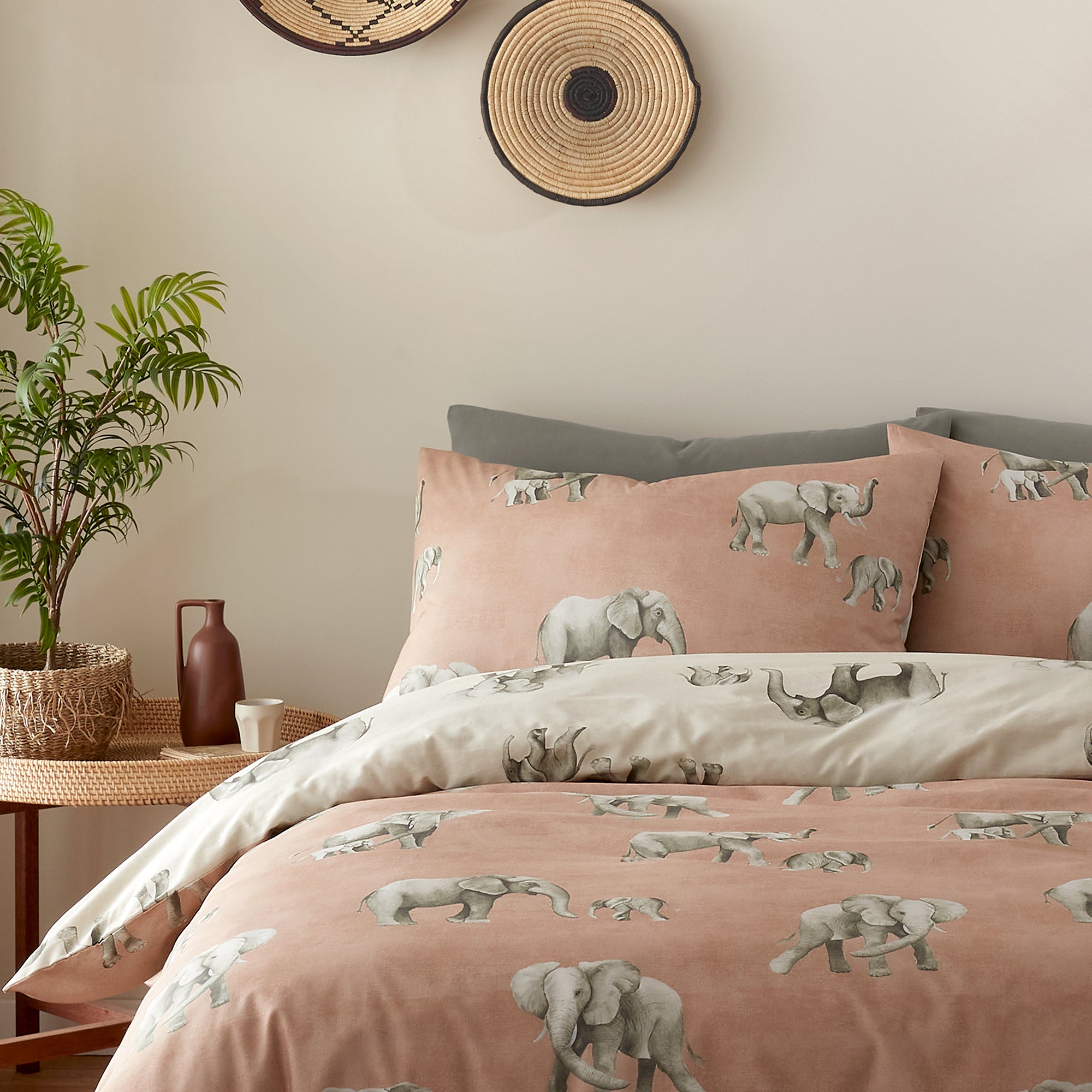 Fusion Ella the Elephant Duvet Cover Set - 100% Cotton Soft Bedding Set for Kids Room, Nursery Decor, Twin/Queen/King Size - Perfect for Children's Bedroom, Baby Shower Gift & Cozy Sleep