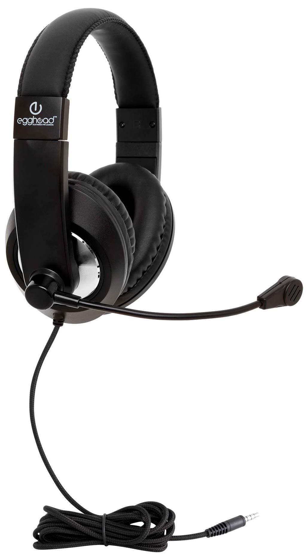 10 Pack School Testing Headsets with Boom Microphone - 3.5mm TRSS Plug for Computers & Mobile Devices - Perfect for Standardized Testing, Online Classes & Remote Learning