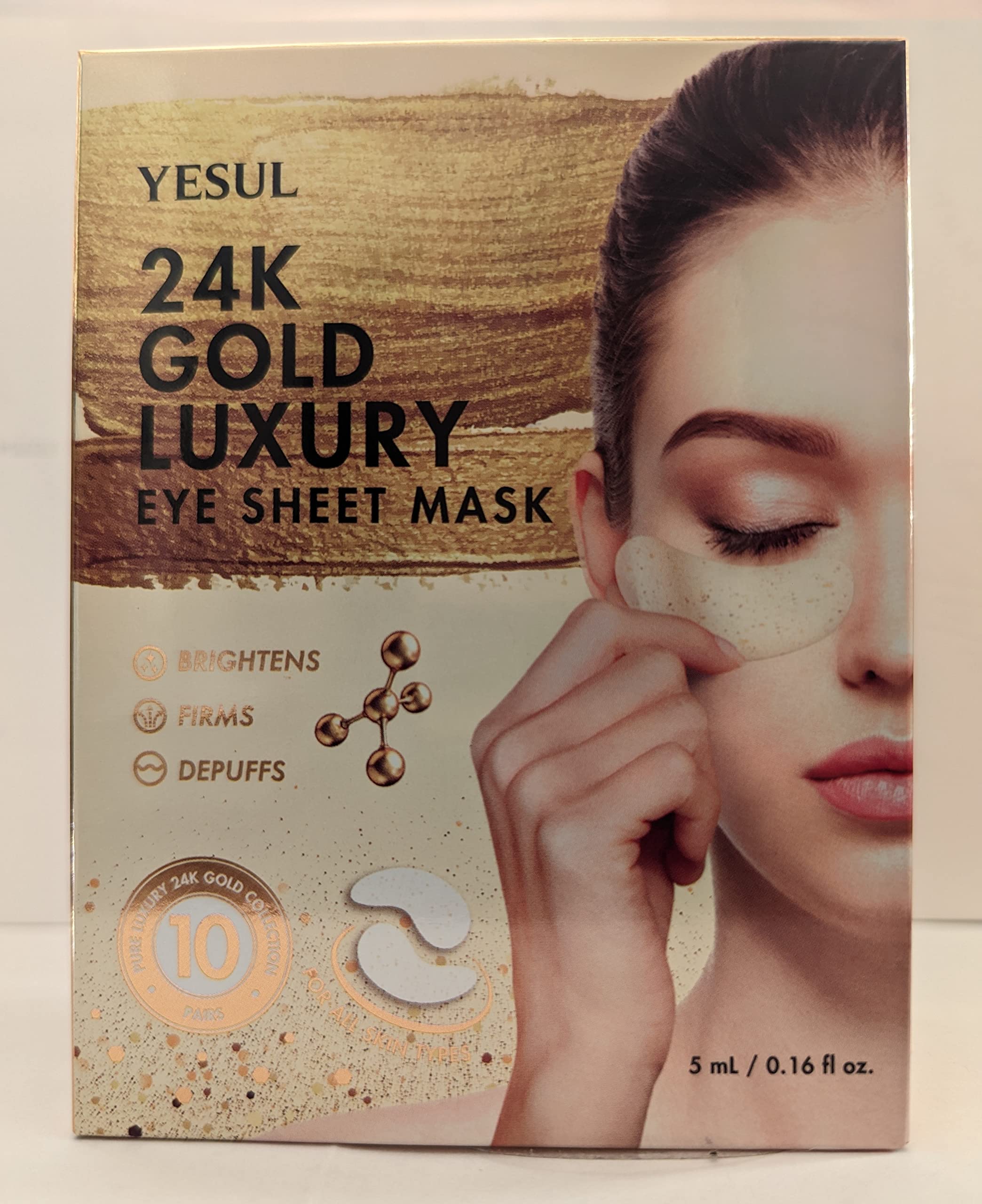 24K Gold Eye Mask - Luxury Skincare for Dark Circles & Wrinkles