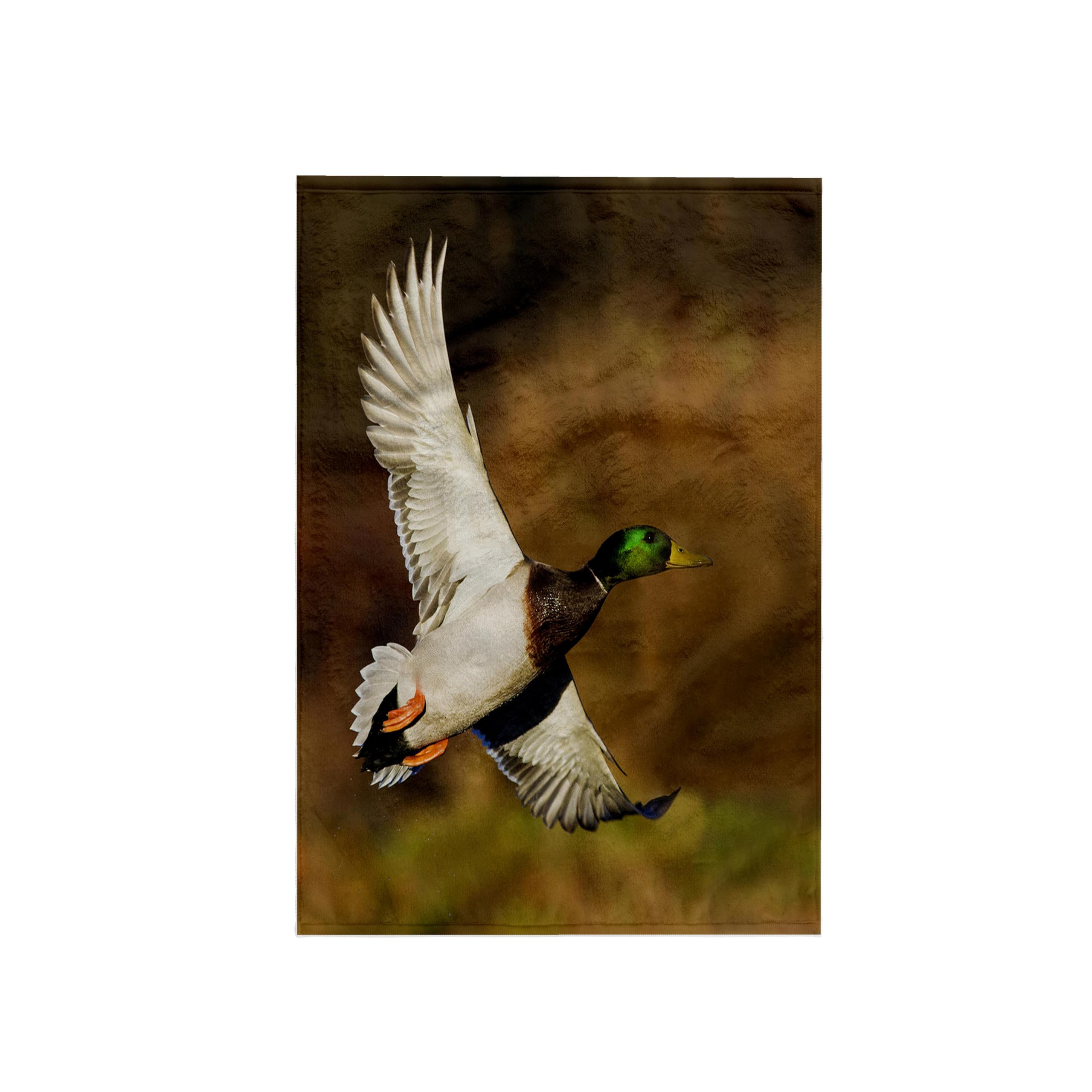 3D Rose Printed Towel - Mallard Drake Flying Duck Design - Soft Absorbent Bath & Beach Towel for Home, Pool, Gym, and Outdoor Activities