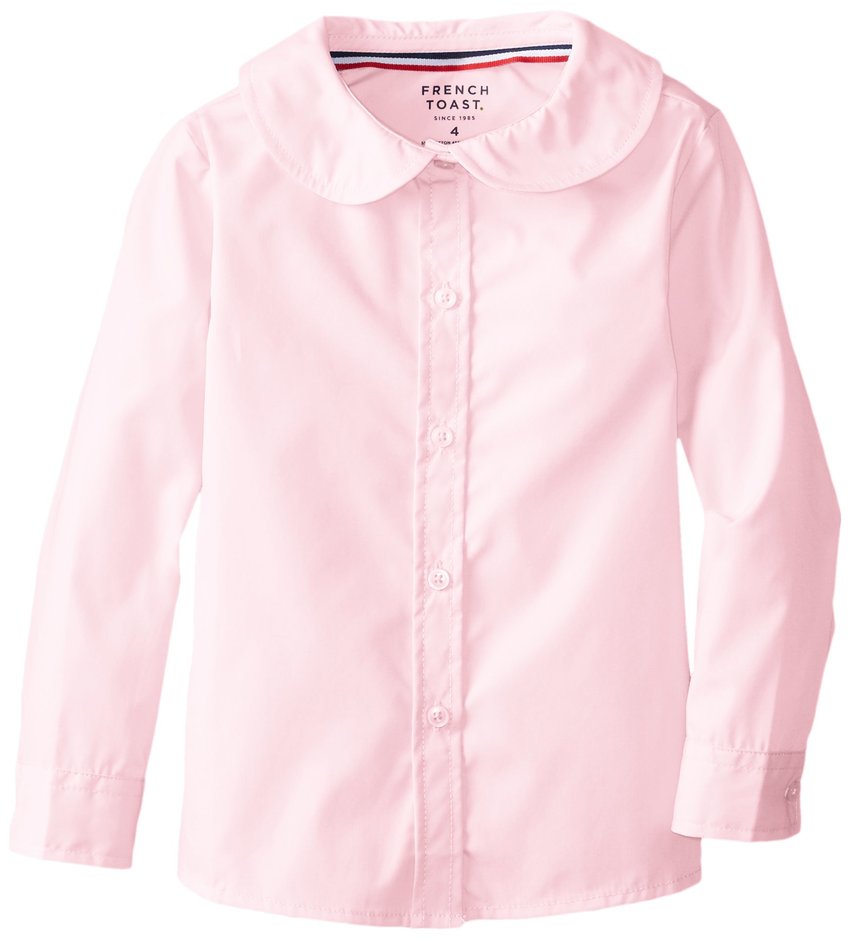 French Toast Girls' Long Sleeve Peter Pan Collar Blouse - Cute School Uniform Top for Class, Church & Special Occasions