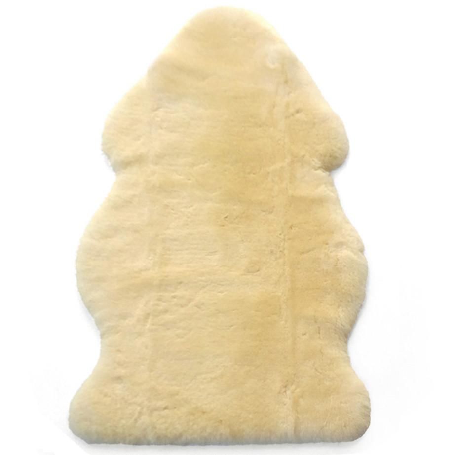 100% Natural Shorn Lambskin Wool Sheepskin Rug for Babies - 2x3 Feet Soft Flax Color - Perfect for Nursery Floor, Playtime & Cozy Baby Photos
