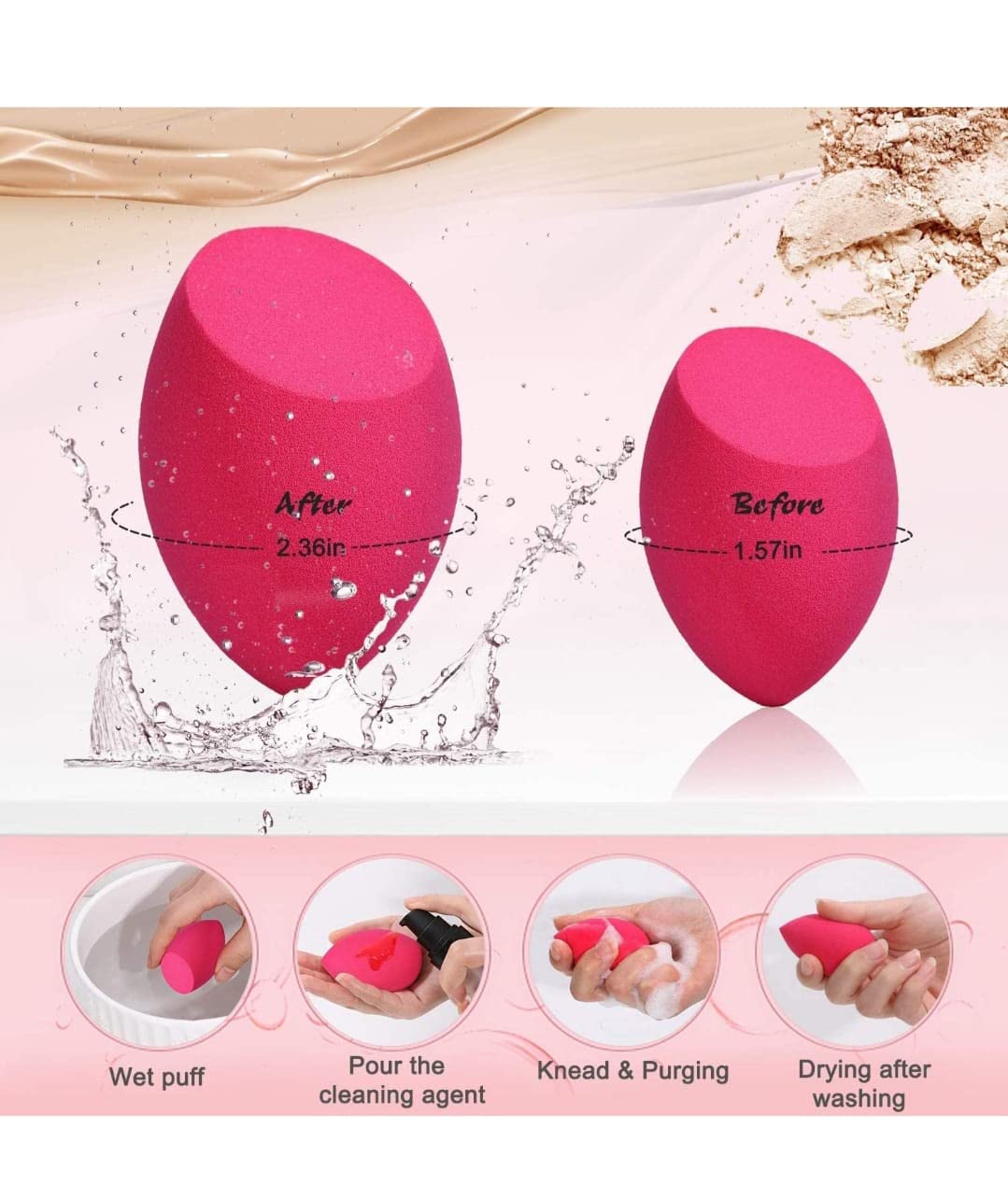 Professional Glue Eyeliner & Liquid Matte Lipstick Set with BB Beauty Balm Foundation & Beauty Blender - 5-Piece Makeup Combo Kit for Daily Beauty, Party & Special Occasions