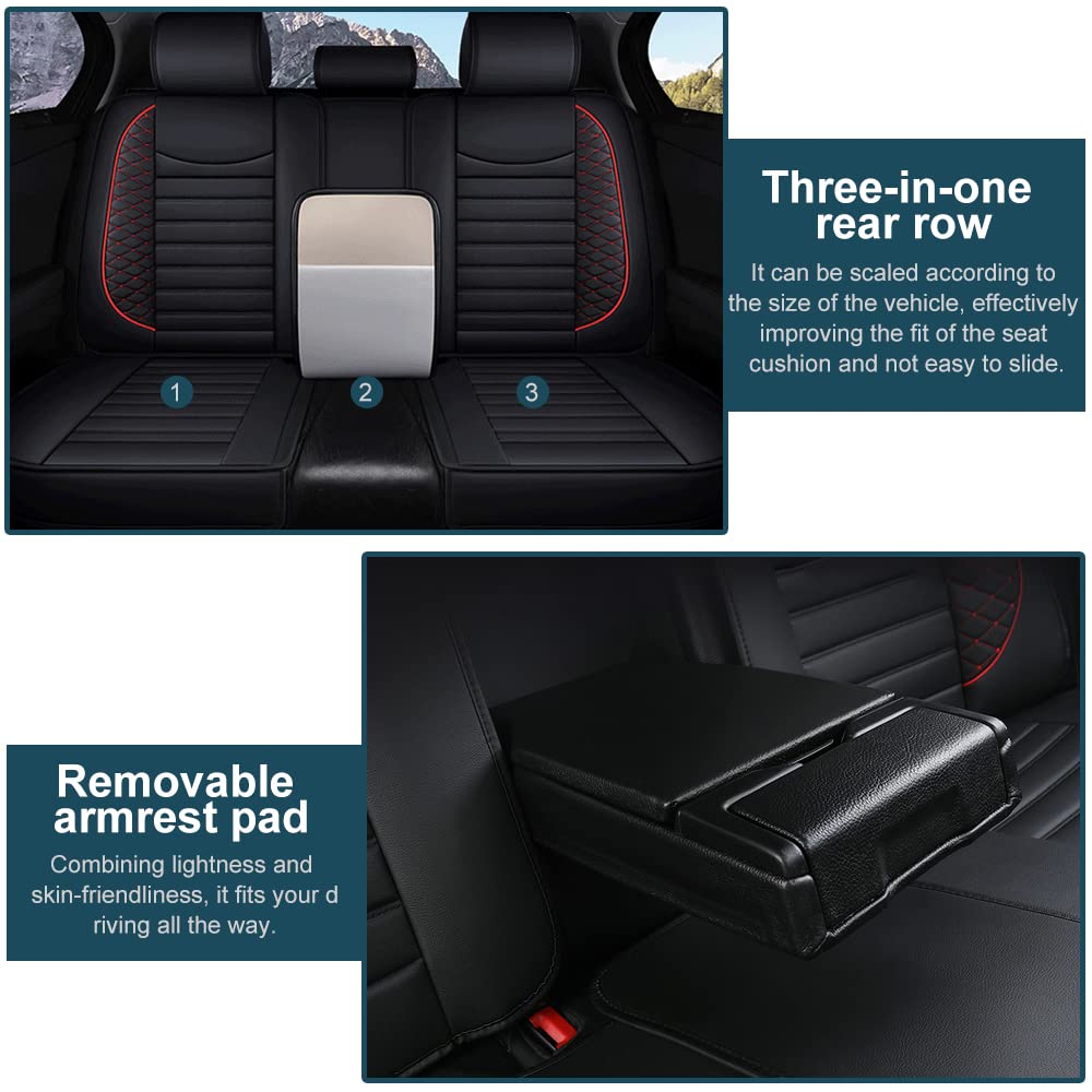 Premium PU Leather Car Seat Covers Full Set for Audi Q5 2009-2021 Models - 5-Seat Full Coverage Waterproof Seat Protectors with Airbag Compatibility (Beige) | Perfect for Daily Commuting, Road Trips & Family Protection