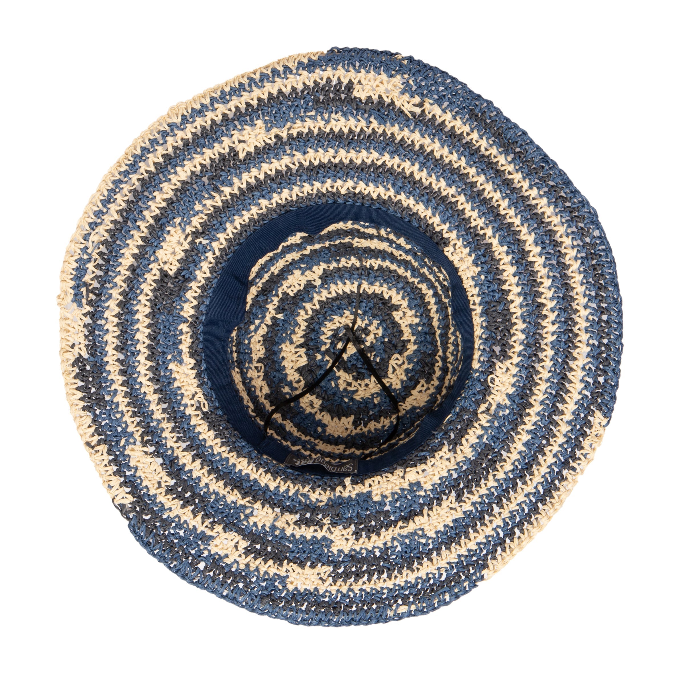 Women's Space Dye Crochet Sun Hat (PBM3021) - UV Protection Wide Brim Beach Hat for Summer Outdoor Activities, Travel & Gardening
