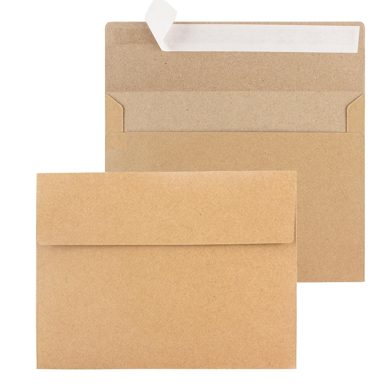 50 Pack Kraft Envelopes A4 Size (4x6 Inches) - Eco-Friendly Brown Invitation Envelopes for Wedding, Baby Shower & Birthday Party | Perfect for Personalized Greeting Cards, Invitations & Stationery