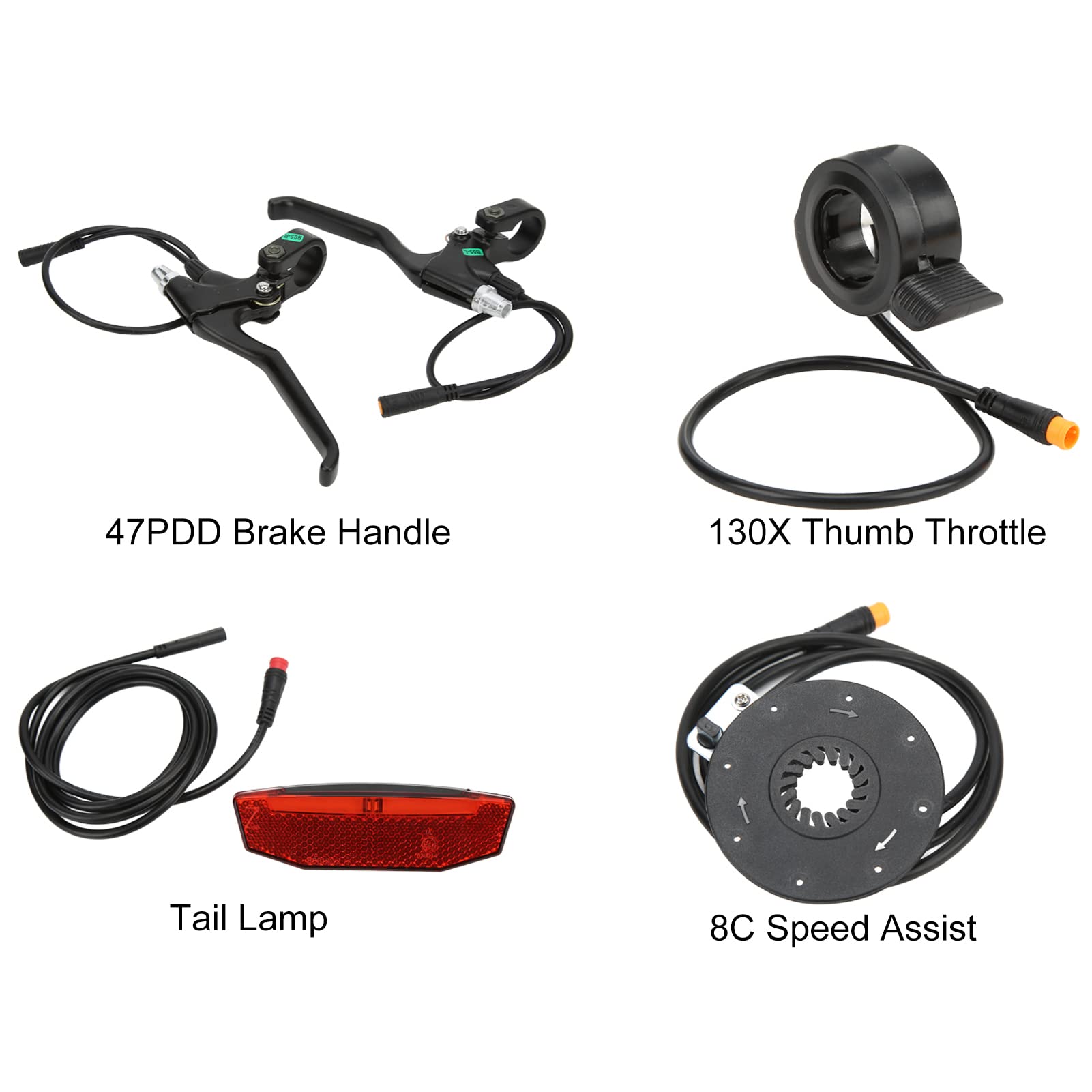 36V/48V 30A 1000W Electric Bike Motor Controller Kit with S900 LCD Display, Pedal Assist Sensor, Brake Handle & Tail Light - Perfect for E-Bike Conversion, DIY Electric Scooters & Bicycle Upgrades