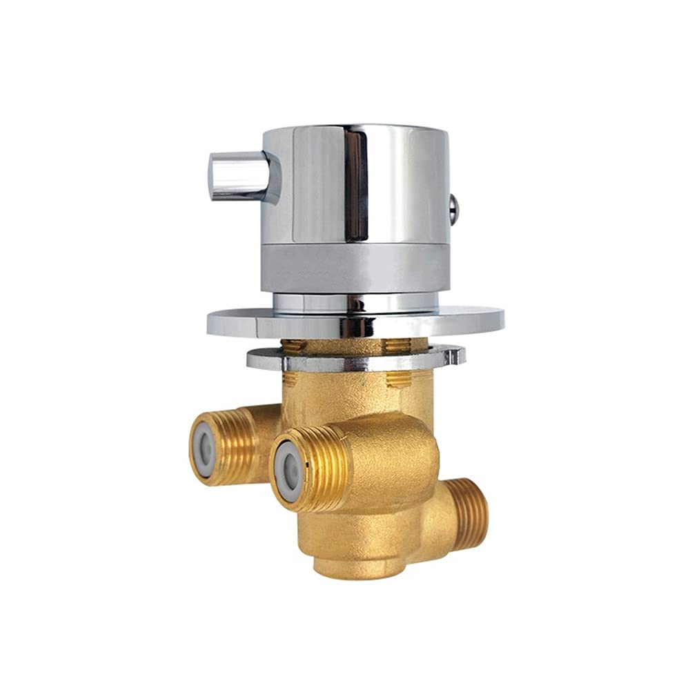 AFUDER Thermostatic Shower Valve - Brass Wall Mounted Shower Mixer Tap with 1-Way Output for Hot & Cold Water - Perfect for Bathroom Renovation & Spa-Like Shower Experience