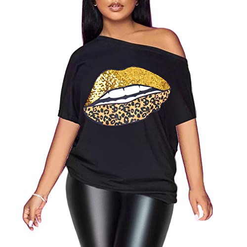 Black+ Gold Leopard Lip