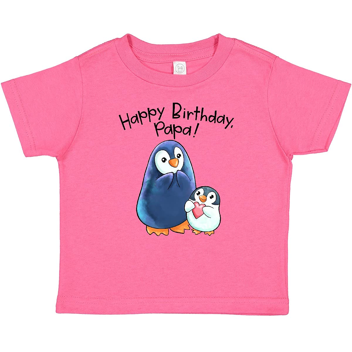 Inktastic Happy Birthday Papa Cute Penguins Baby T-Shirt - Adorable Gift for Dad's Birthday, Father's Day & Special Occasions