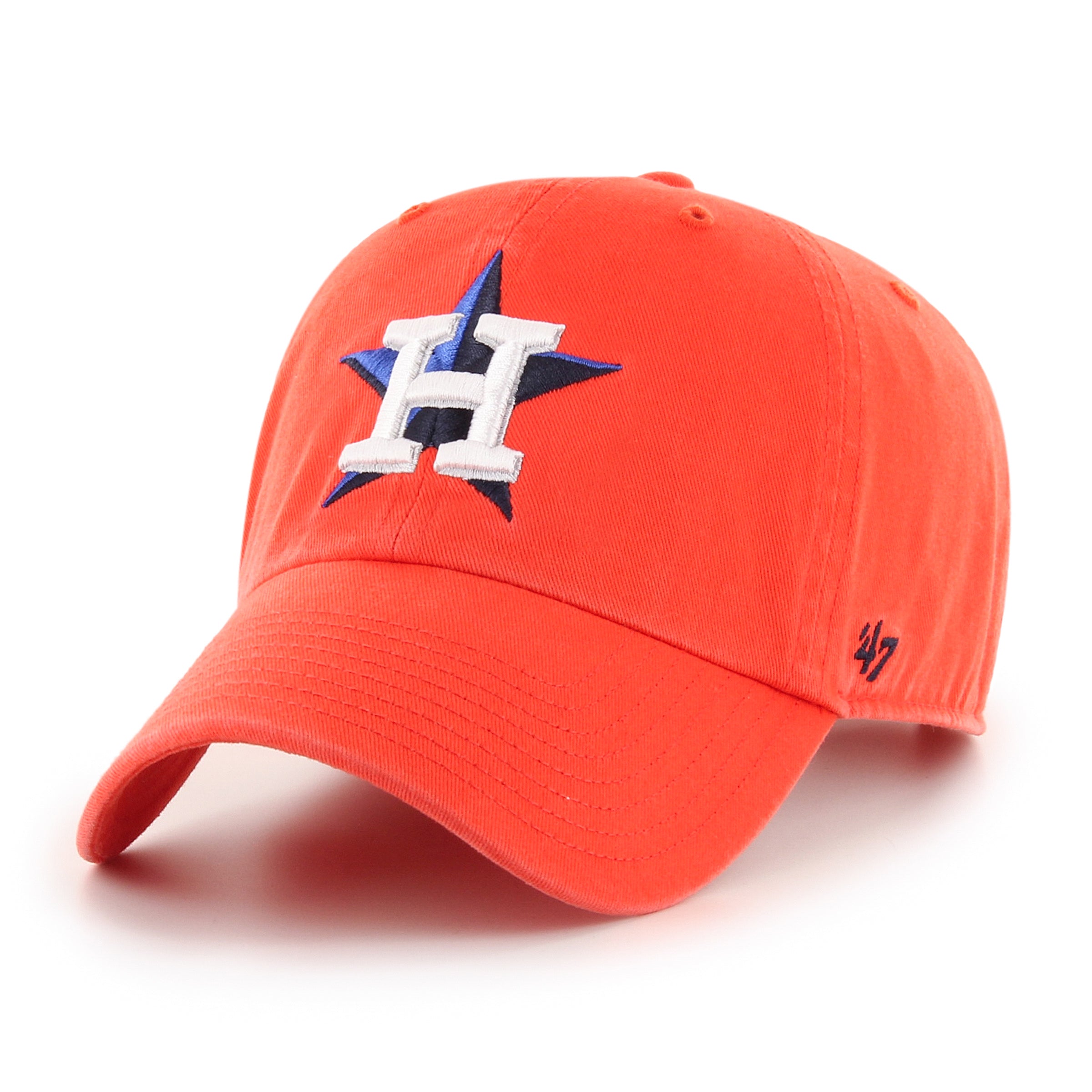 47 Brand Houston Astros Cleanup Adjustable Baseball Cap - Orange MLB Team Hat for Men & Women - Perfect for Games, Fan Gear & Casual Wear