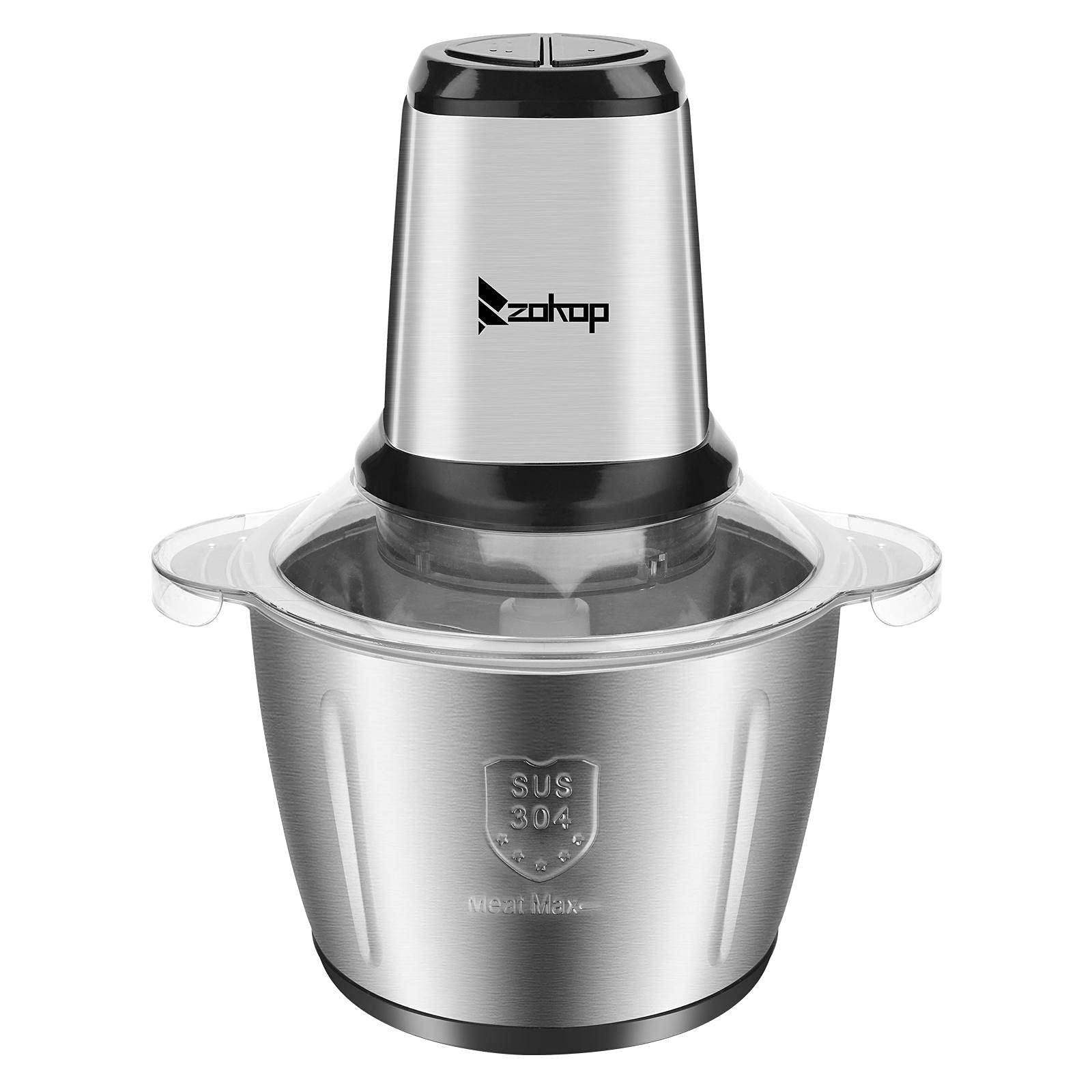 500W 2.8L Stainless Steel Meat Grinder with 2 Speed Settings - Heavy Duty Electric Meat Mincer for Home Kitchen, Sausage Making & Food Processing - Perfect for Grinding Beef, Pork, Chicken & Making Homemade Sausages