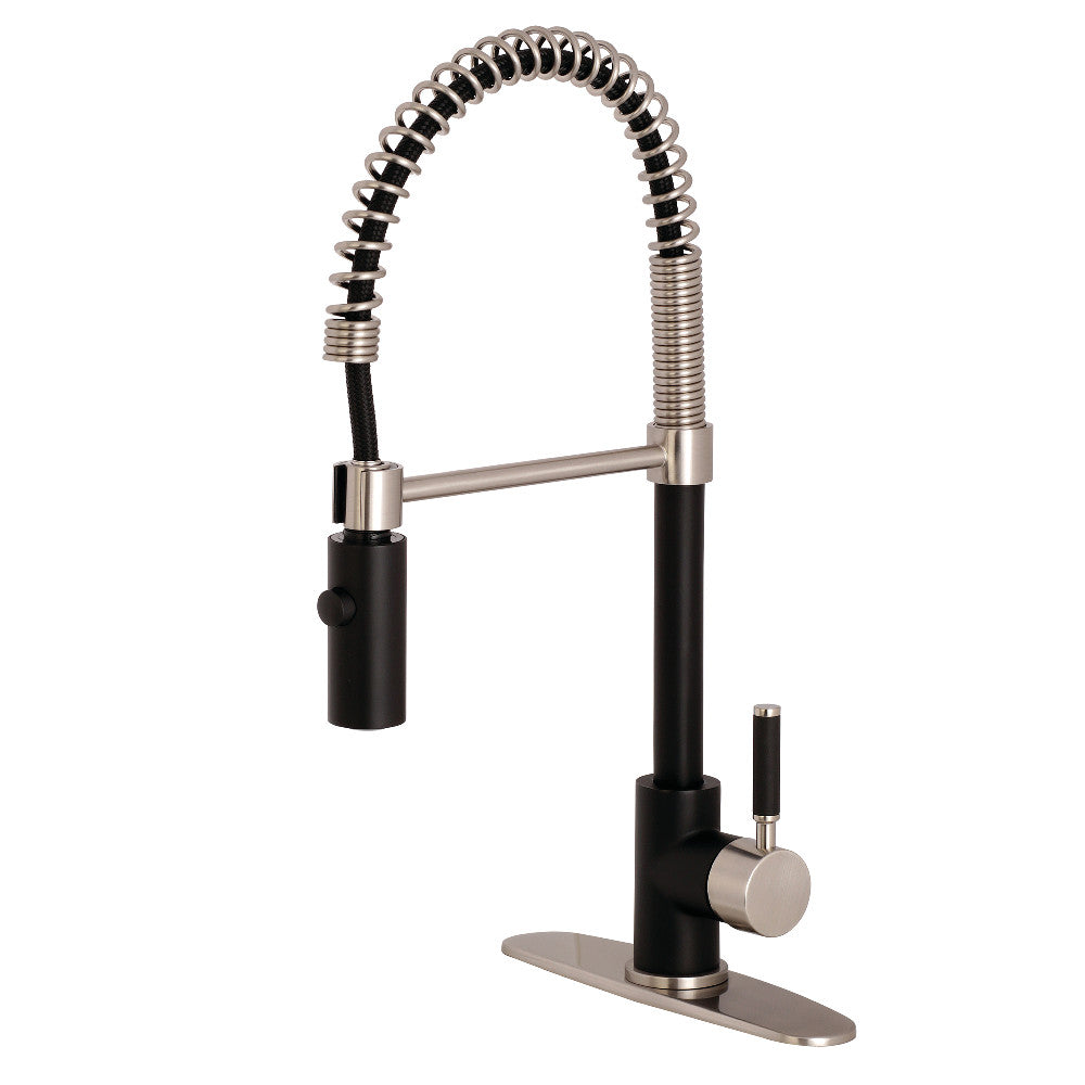 Gourmetier Single Handle Pull Down Kitchen Faucet - High Arc Brushed Nickel Modern Sink Faucet with Sprayer for Easy Dishwashing & Food Prep | Perfect for Home Kitchen & Restaurant Use