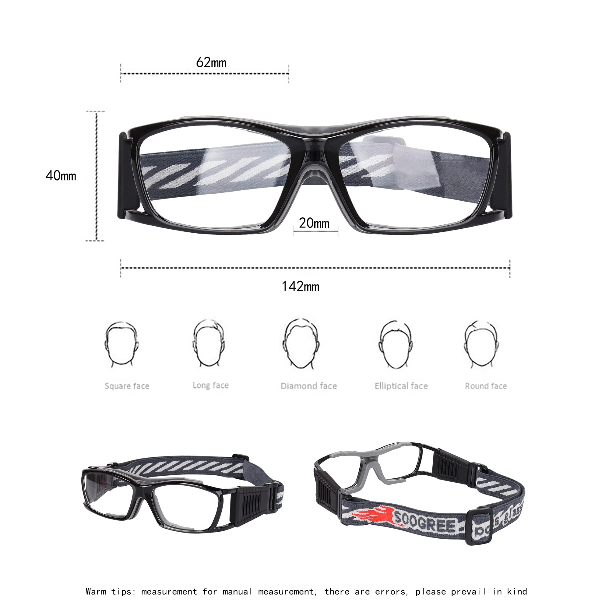 Basketball Dribbling Glasses - Sports Protective Eyewear Goggles for Men & Women - Shatterproof Impact Resistant for Training, Games & Outdoor Activities