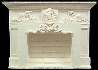 Handcrafted Miniature Ornate Fireplace for Dollhouse - Realistic Victorian Style Decorative Accessory - Perfect for Dollhouse Decor, DIY Miniature Projects, and Collectible Displays