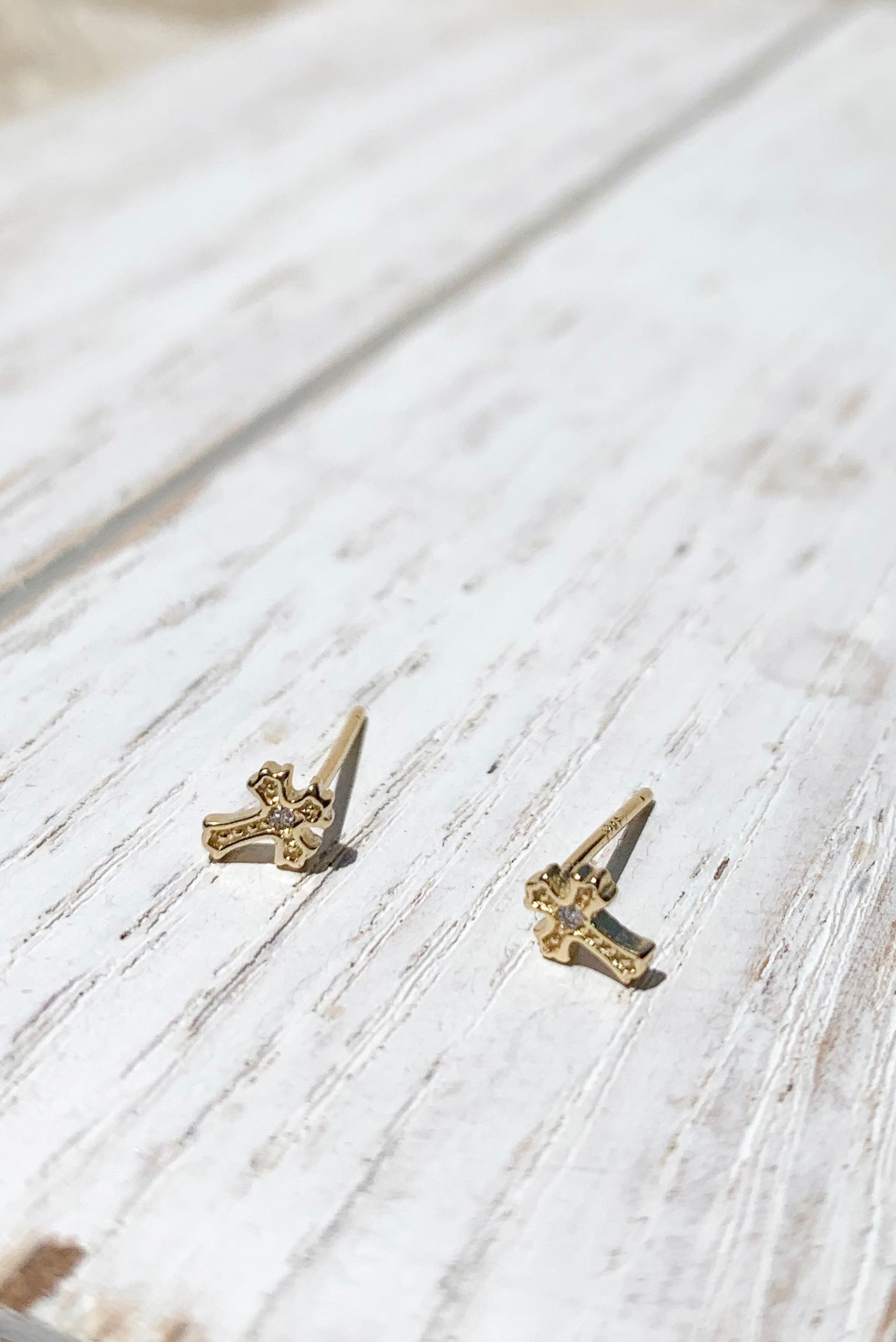 14K Gold Plated Tiny Cross Earrings for Women - Elegant Bridal Party Gifts, Wedding Favors & Everyday Jewelry