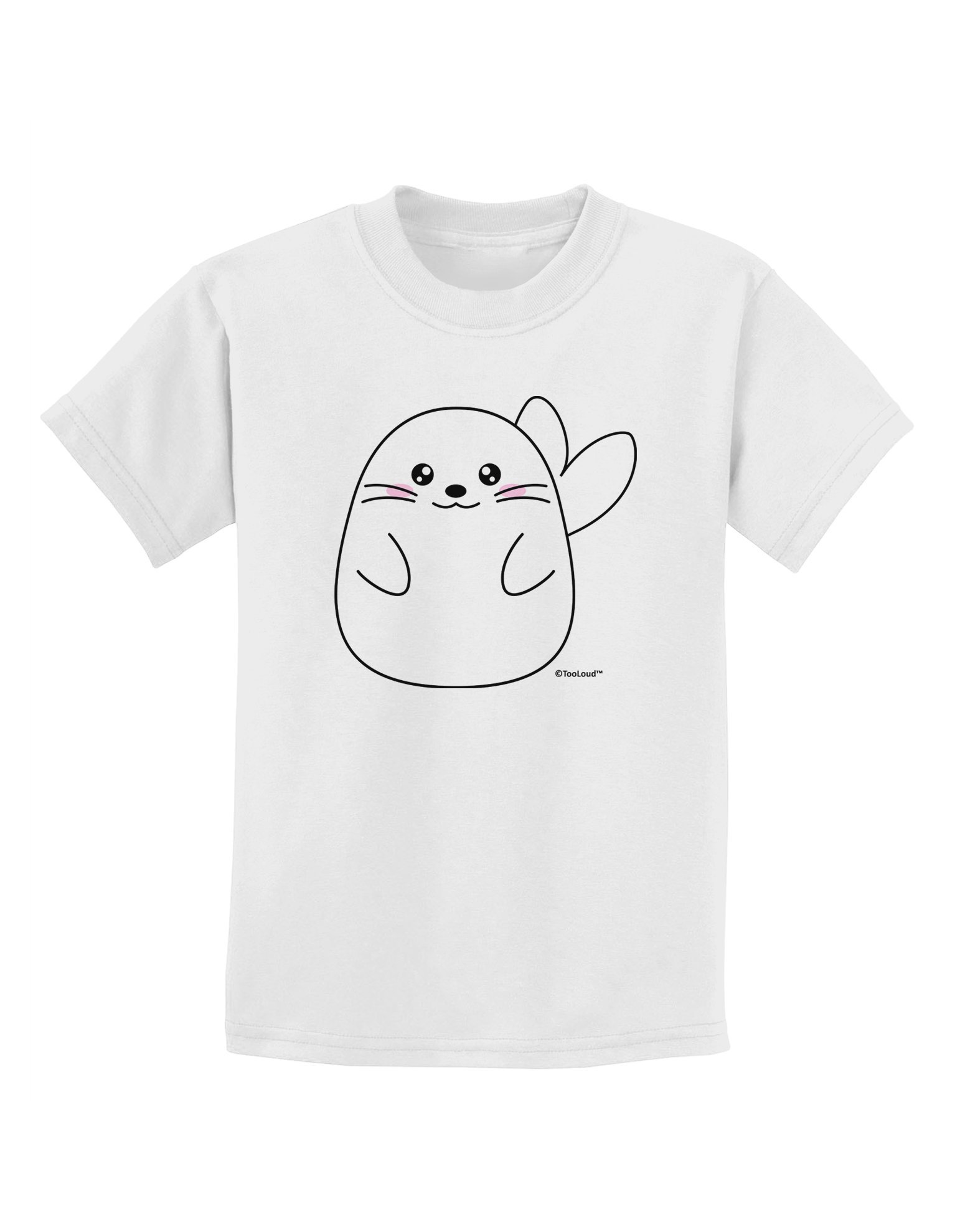 TOOLOUD Adorable Seal Graphic Kids T-Shirt - Soft Cotton Tee for Boys & Girls - Perfect for School, Playdates & Family Outings