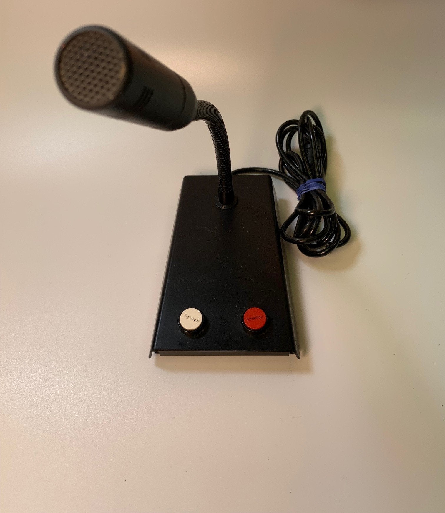 EF Johnson 5300 Series Desktop Base Microphone 5890012023 - Professional Two-Way Radio Accessory for Security, Hospitality & Office Communication