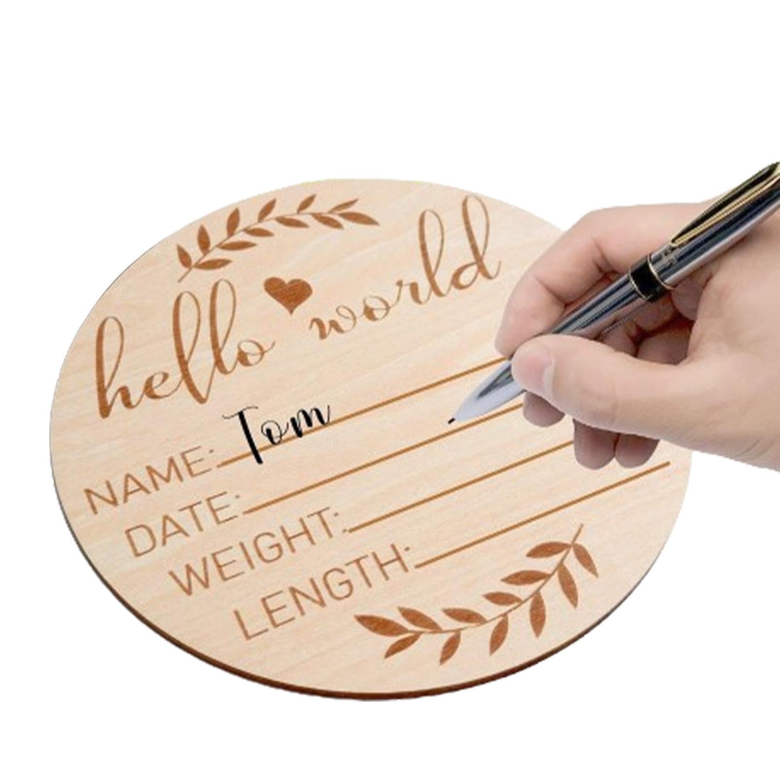 Shakven Wooden Baby Birth Announcement Sign - Unique Hospital Birth Sign & Cherished Baby Shower Keepsake | Perfect for Newborn Photo Props, Nursery Decor & Gender Reveal Gifts