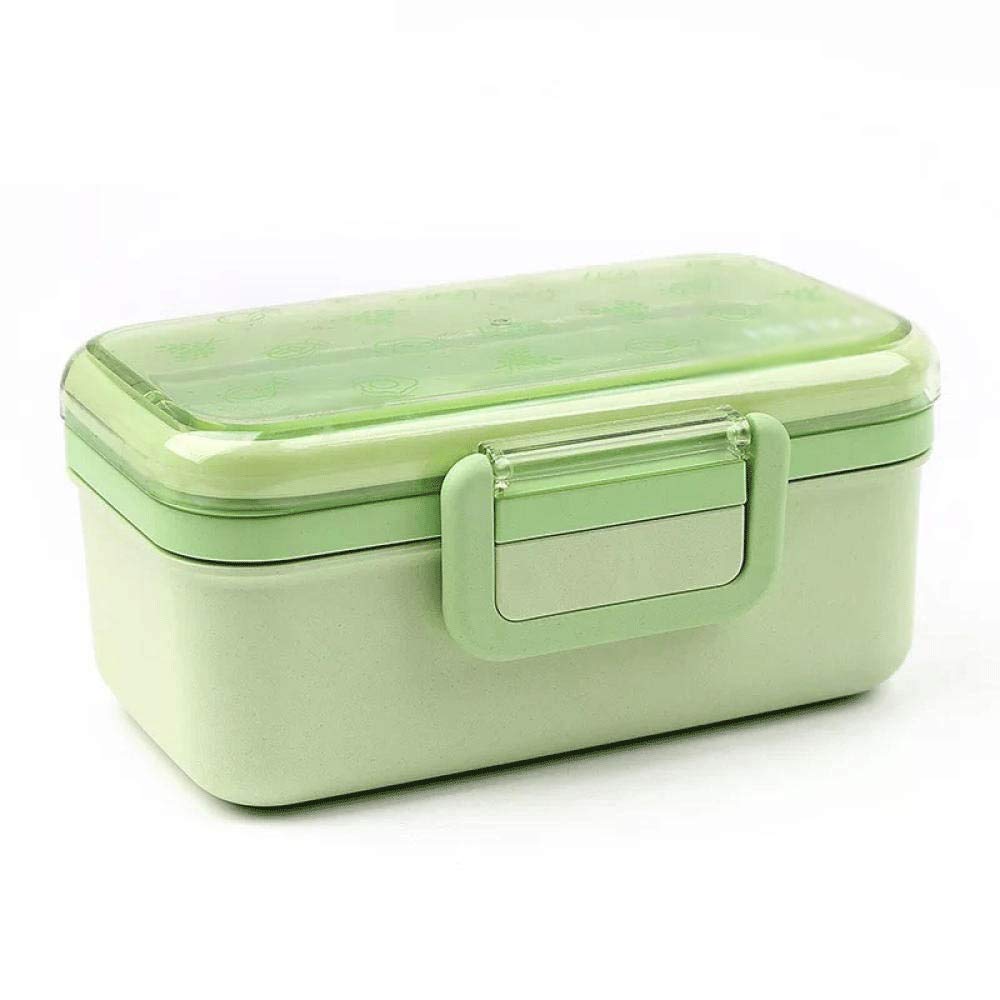 Dual/Single Layer Stainless Steel Bento Lunch Box for Kids & Adults | Leak-Proof Food Container | Eco-Friendly Meal Prep Storage | Perfect for School, Office & Picnics (Green)
