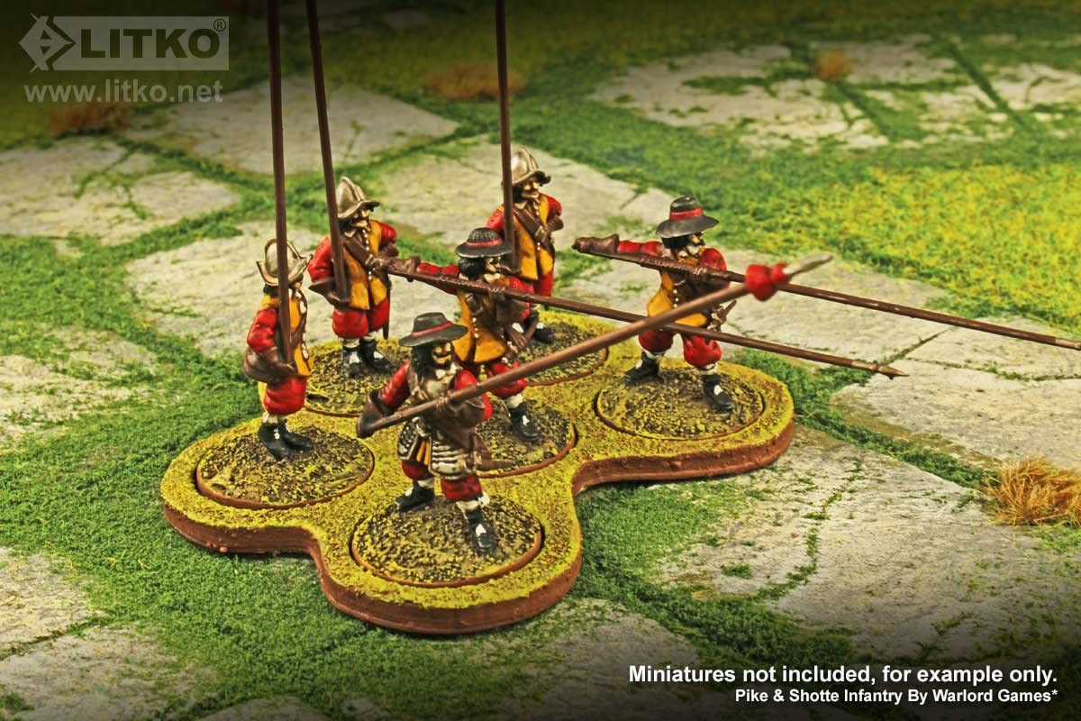LITKO Horde Trays | 25mm Circle Bases for Warhammer & Miniatures | 6-Figure Movement Tray Compatible with Age of Sigmar, Bolt Action | Perfect for Tabletop Wargaming and Miniature Battles