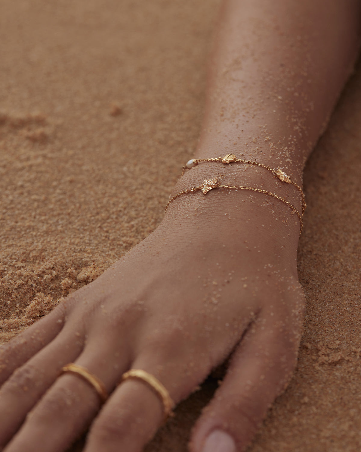 18K Gold Vermeil Ocean Dreaming Bracelet for Women - Elegant Wave Design Dainty Jewelry Gift for Her - Perfect for Beach Vacations, Summer Outfits & Special Occasions