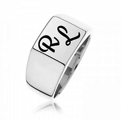 Personalized Signet Rings for Women & Men - Gold & Silver Initial Engraved Rings - Custom Monogram Pinky Rings - Unique Gifts for Her & Him - Perfect for Weddings, Anniversaries & Special Occasions
