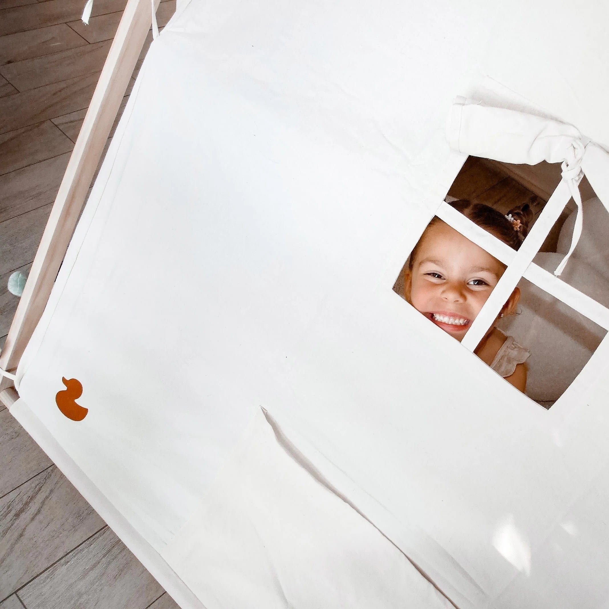 Aiden Wooden Cotton Play Tent for Kids - Indoor & Outdoor Playhouse, Reading Nook, and Imaginative Play Space