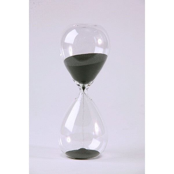 30 Minute Modern Glass Timer - Tall, Elegant Kitchen Timer for Cooking, Baking, and Productivity (Black, White, Gold) | Perfect for Home, Office, and Classroom Use