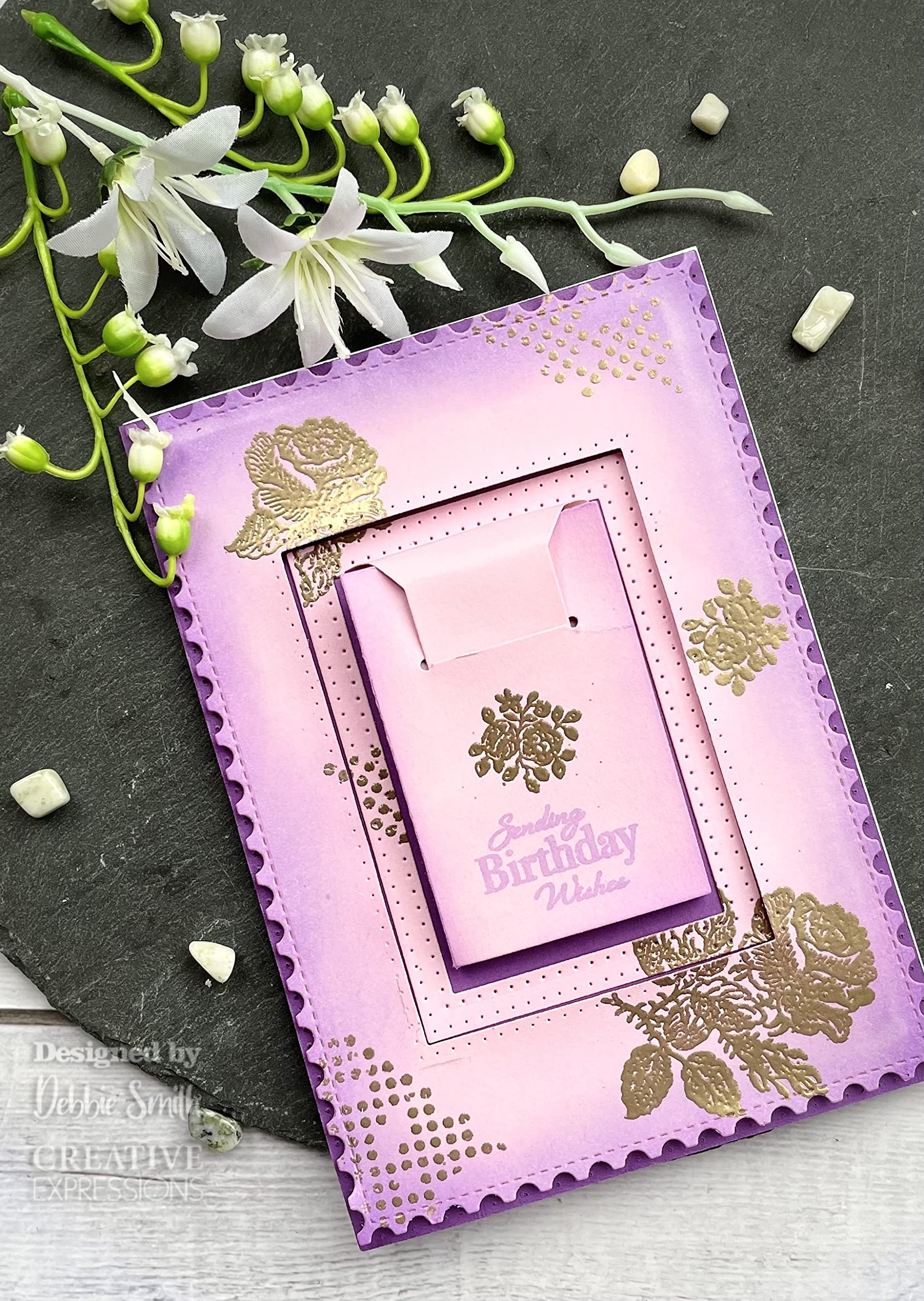 Creative Expressions Clear Stamp Set TMLSS Rose - Transparent Rubber Stamps for Scrapbooking, Card Making & DIY Crafts