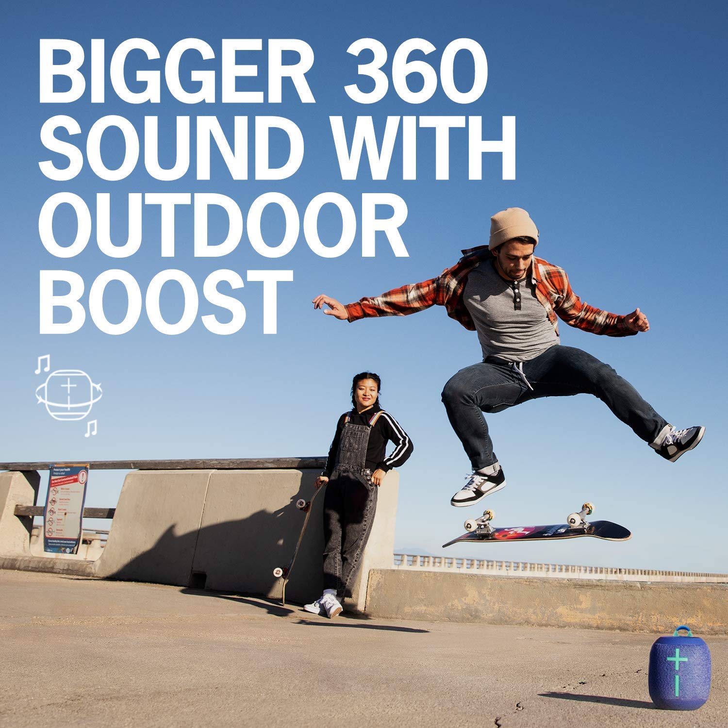 Ultimate Ears Wonderboom 2 Wireless Bluetooth Speaker - Deep Bass, 360° Surround Sound, IP67 Waterproof, 13-Hour Battery Life, Radical Red (Renewed) | Perfect for Pool Parties, Beach Trips & Outdoor Adventures