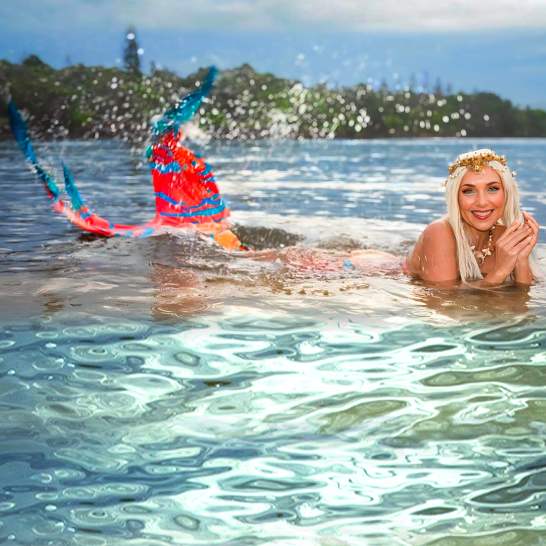 Hannah Mermaid Lotus GalleryTail by Cape Cali - Premium Mermaid Tail for Swimming, Cosplay & Fantasy Photography - Perfect for Pool Parties, Underwater Shoots & Themed Events