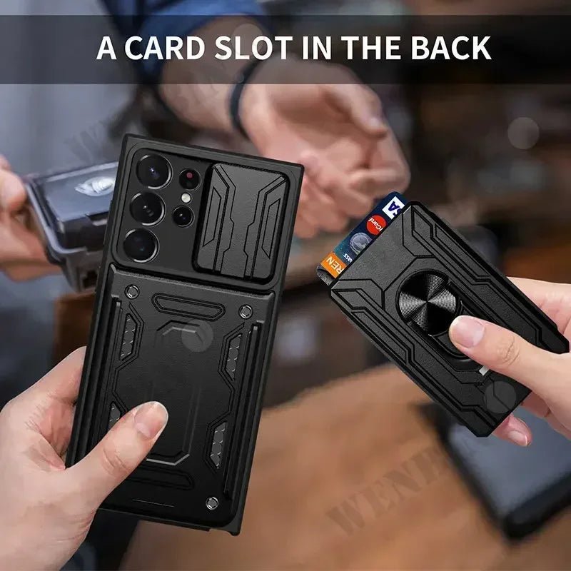 Samsung Galaxy S25 Ultra Phone Case with Ring Stand & Camera Protection - Military-Grade Shockproof Cover for Everyday Use, Travel, and Outdoor Activities