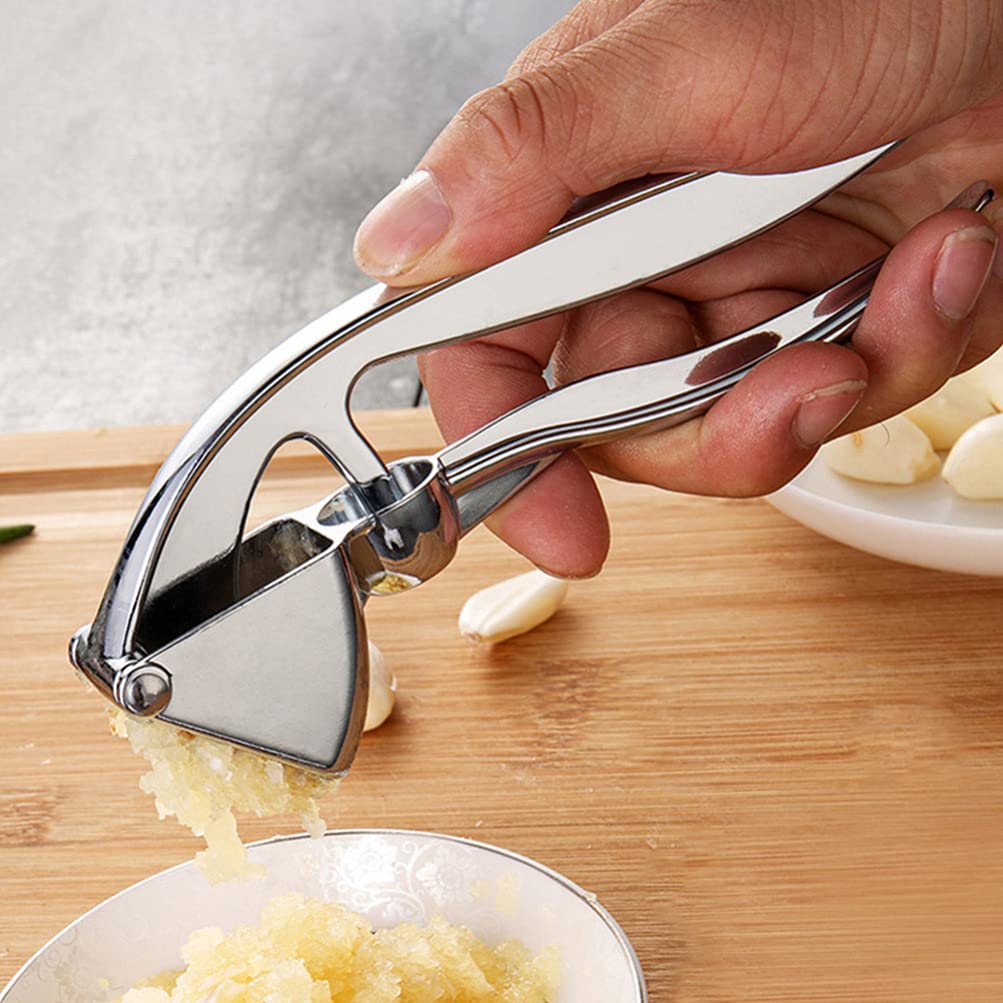Premium Stainless Steel Garlic Press & Ginger Crusher - Heavy Duty Kitchen Tool for Mincing Garlic, Ginger & More - Perfect for Cooking, Baking & Meal Prep