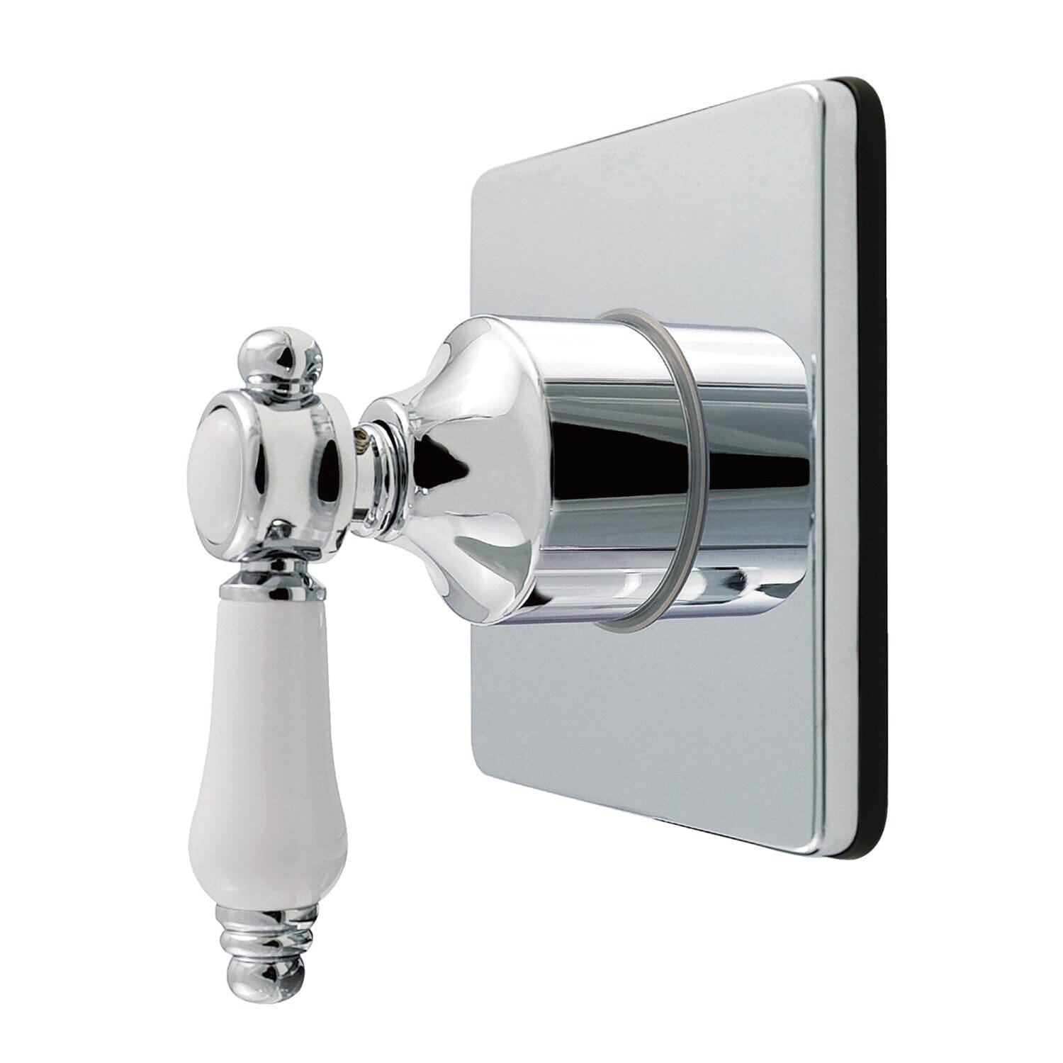Bel Air Single Handle 6-Way Diverter Valve with Square Trim Kit - Perfect for Shower Systems, Bathtubs, and Multiple Fixture Installations