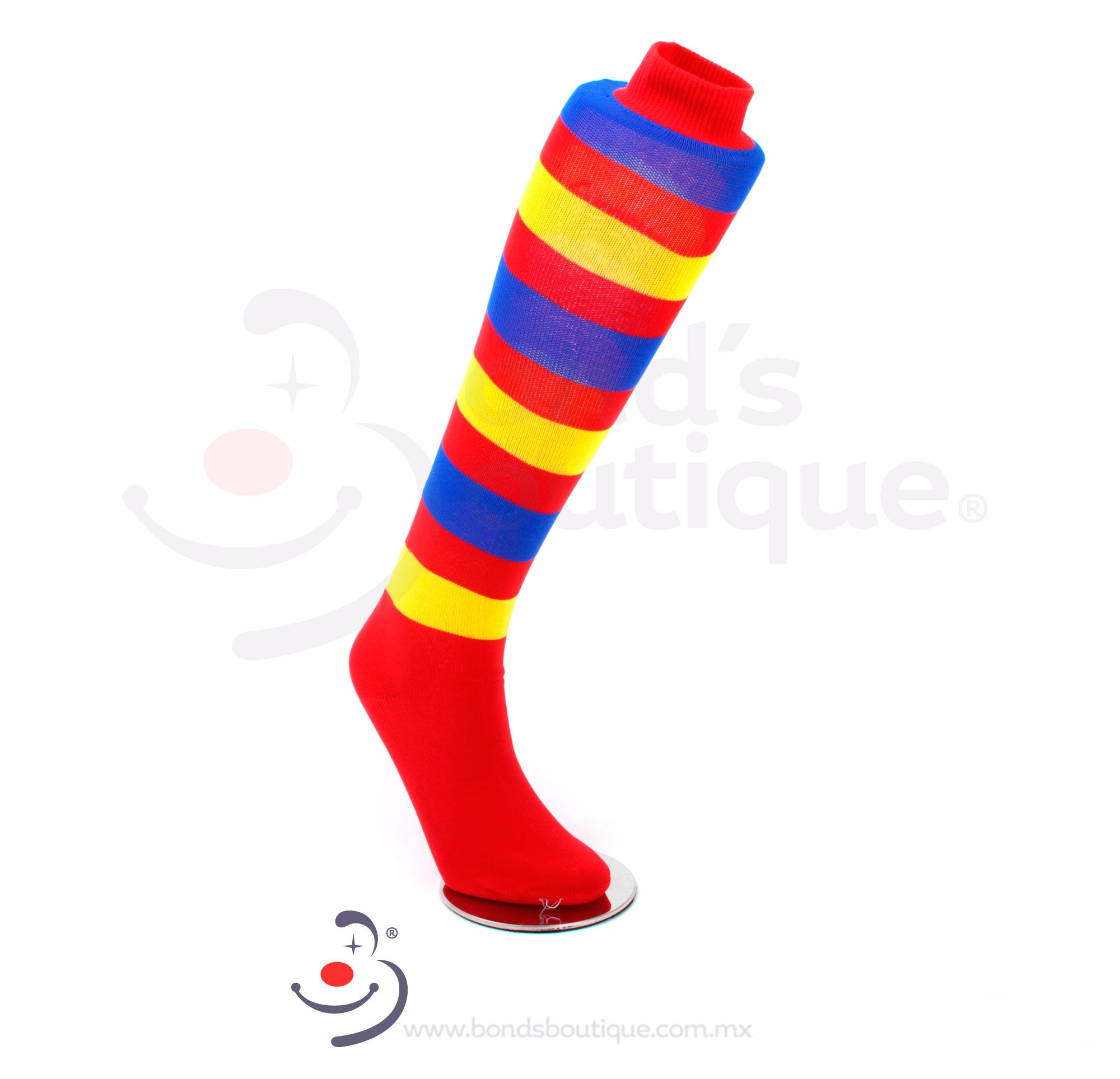 BONDS Yellow Canary/Deep Blue/Red Knee-High Socks - Comfortable & Stylish for Everyday Wear, Sports, and Fashion Outfits
