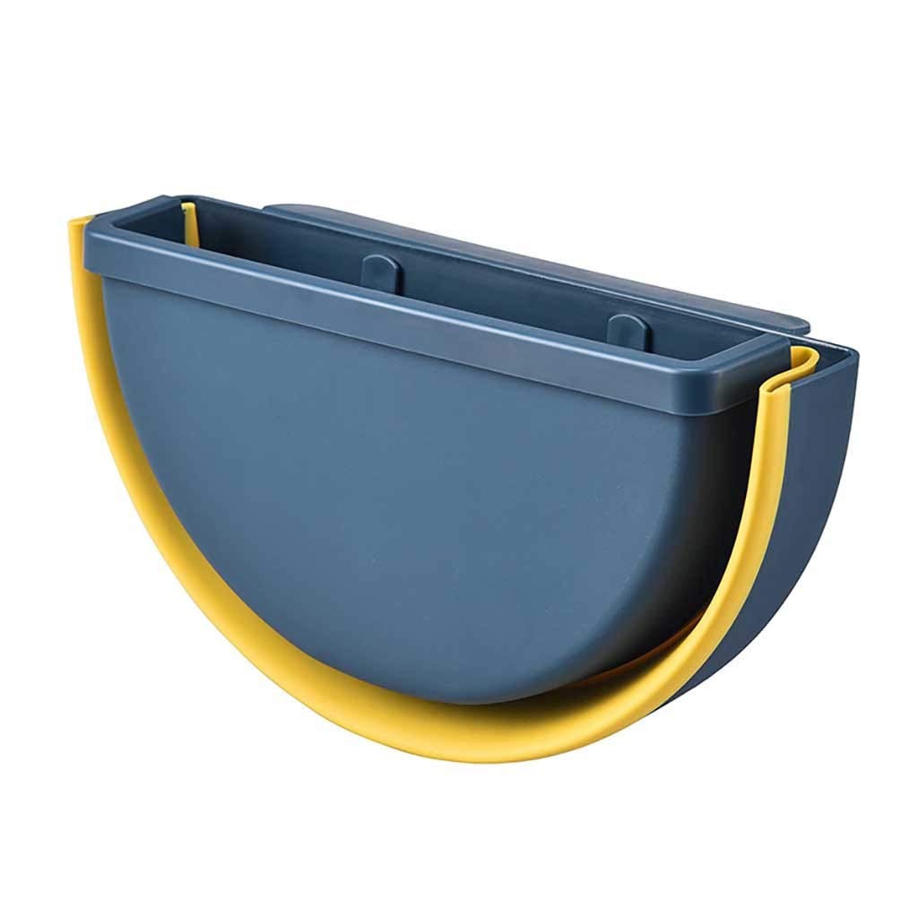 HeavyKin Hanging Folding Trash Can - Space Saving Wall Mounted Kitchen Cabinet Door Garbage Bin for Small Spaces - Perfect for Kitchen, Bathroom, RV & Office Organization