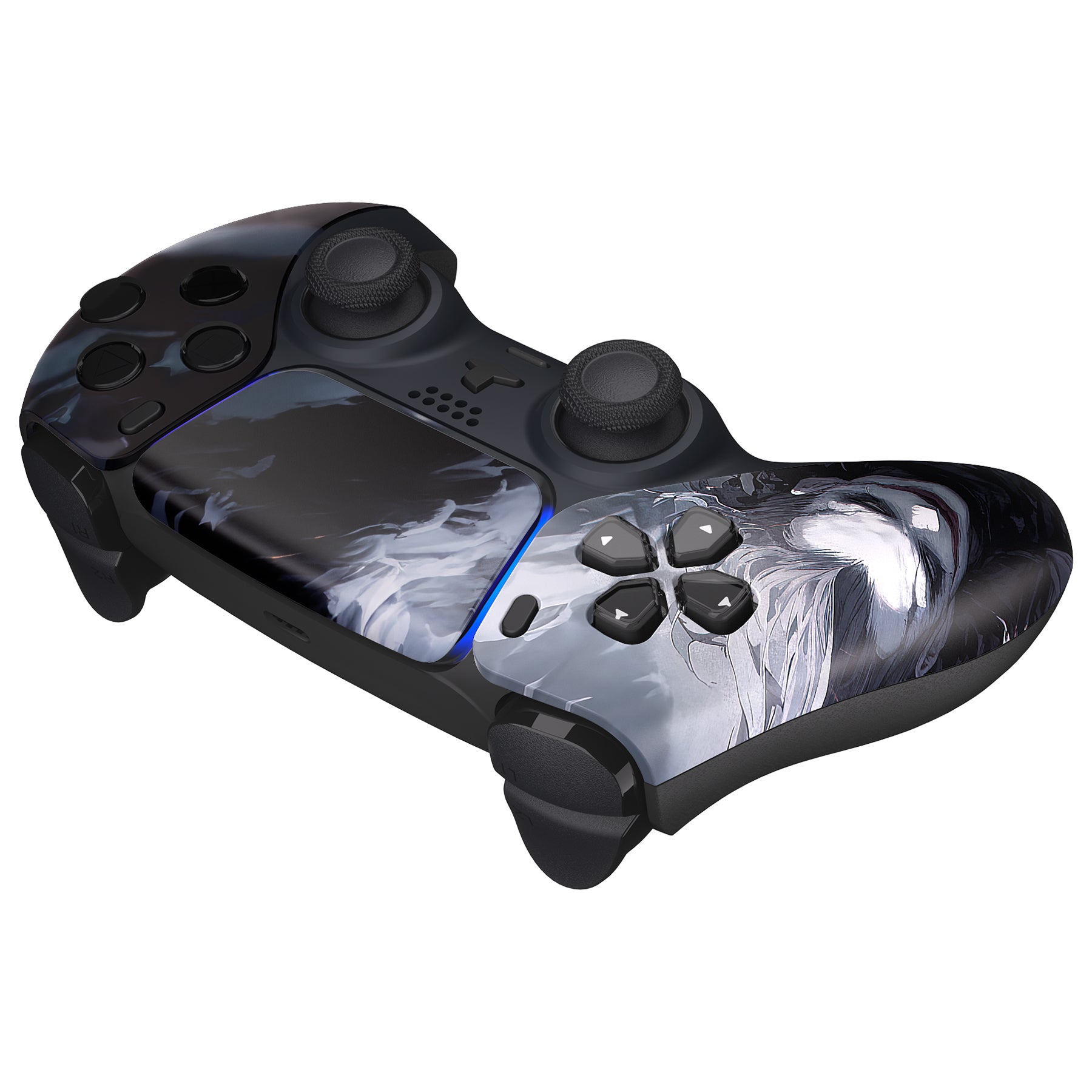 eXtremeRate Replacement Front Housing Shell with Touchpad for PS5 Controller BDM-010/020/030/040/050 - The Dark Clown | Custom Gaming Shell for Enhanced PS5 Controller Aesthetics & Protection | Perfect for Gamers, DIY Enthusiasts & Controller Modders