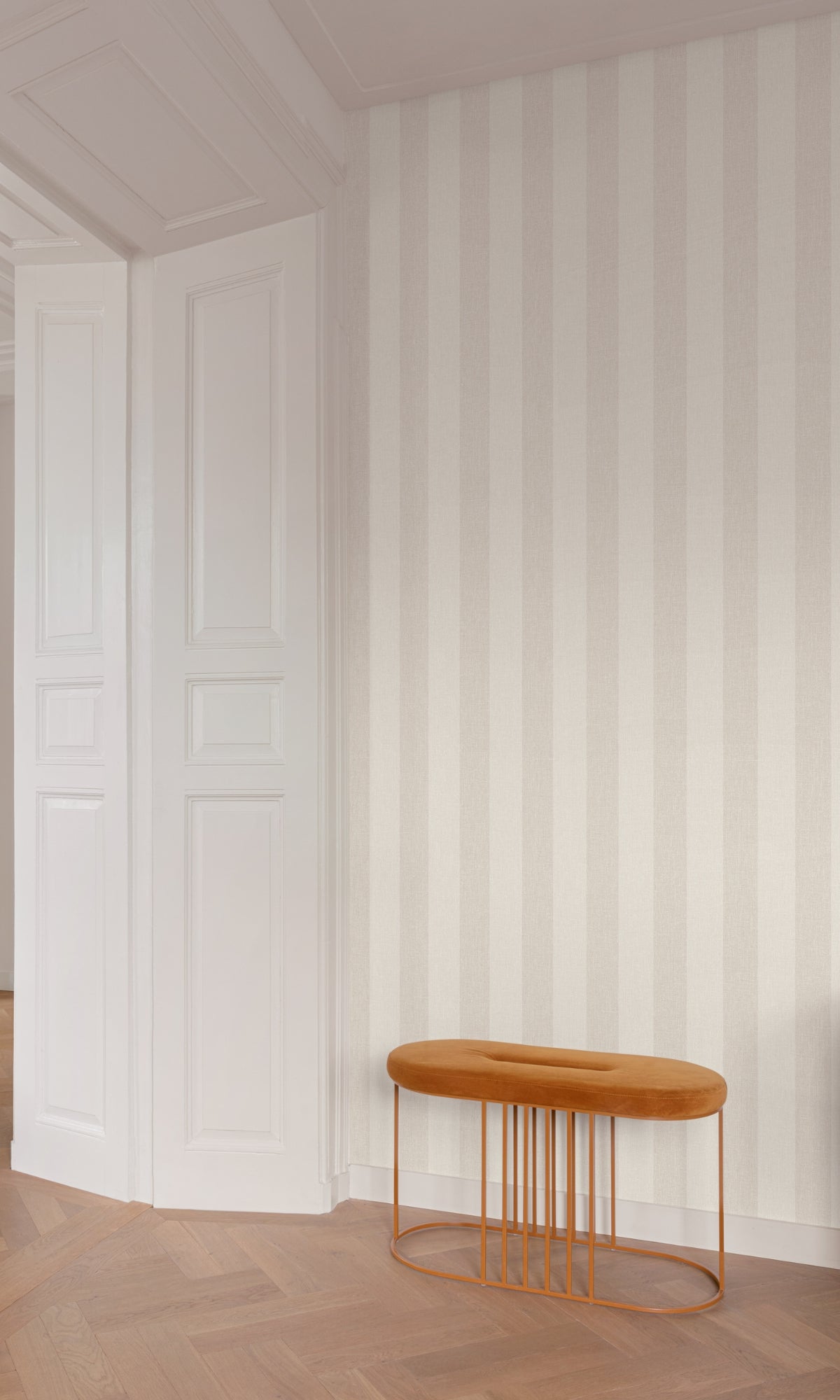 Beige Simple Stripes Wallpaper R8771 - Peel and Stick Removable Wallpaper for Bedroom, Living Room, Nursery & Office Decor
