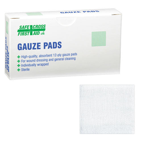 Sterile Gauze Pads 4x4 Inches (10.2x10.2cm) - 4 Pack | Premium Wound Dressing for First Aid, Nursing & Emergency Care | Ideal for Cuts, Burns & Post-Surgical Wound Care